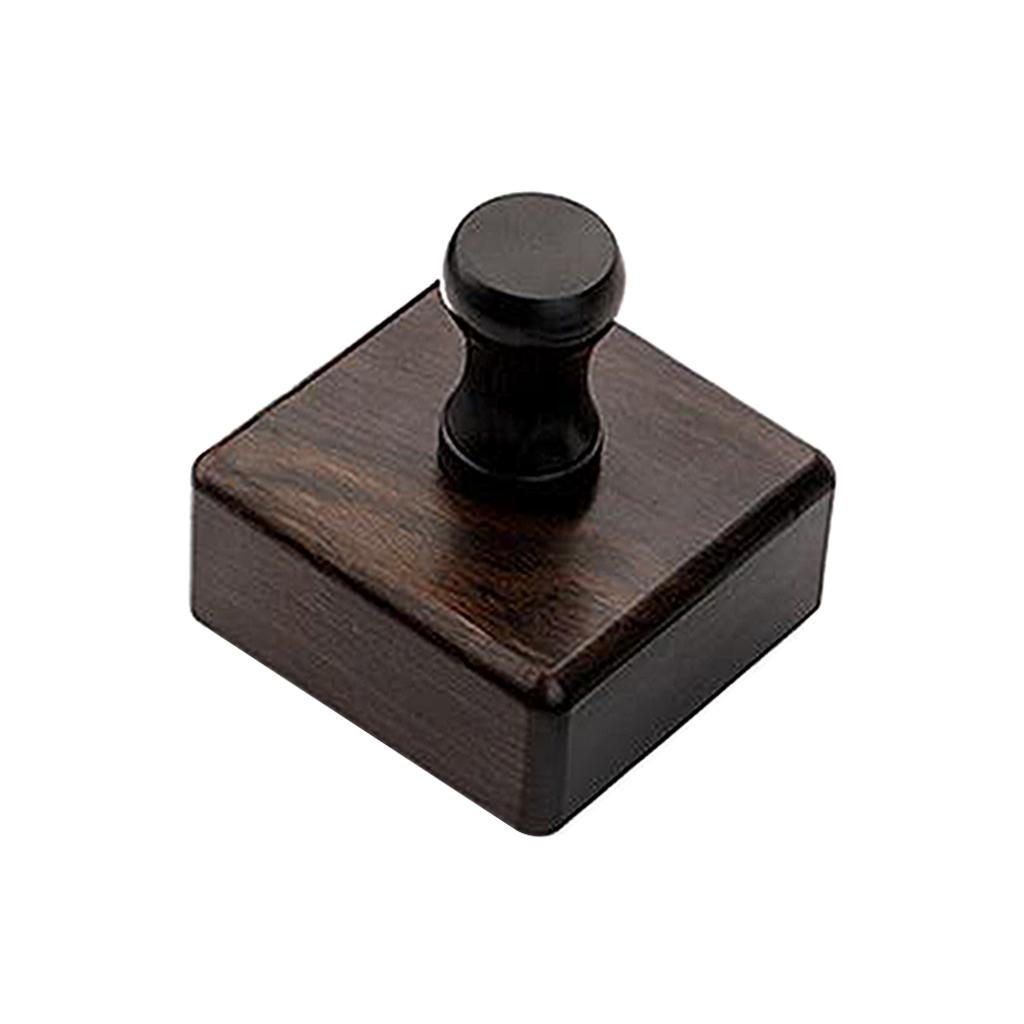 Ebony Wood Leather Slicker Burnisher Leather Craft Working Chamfering Device cube