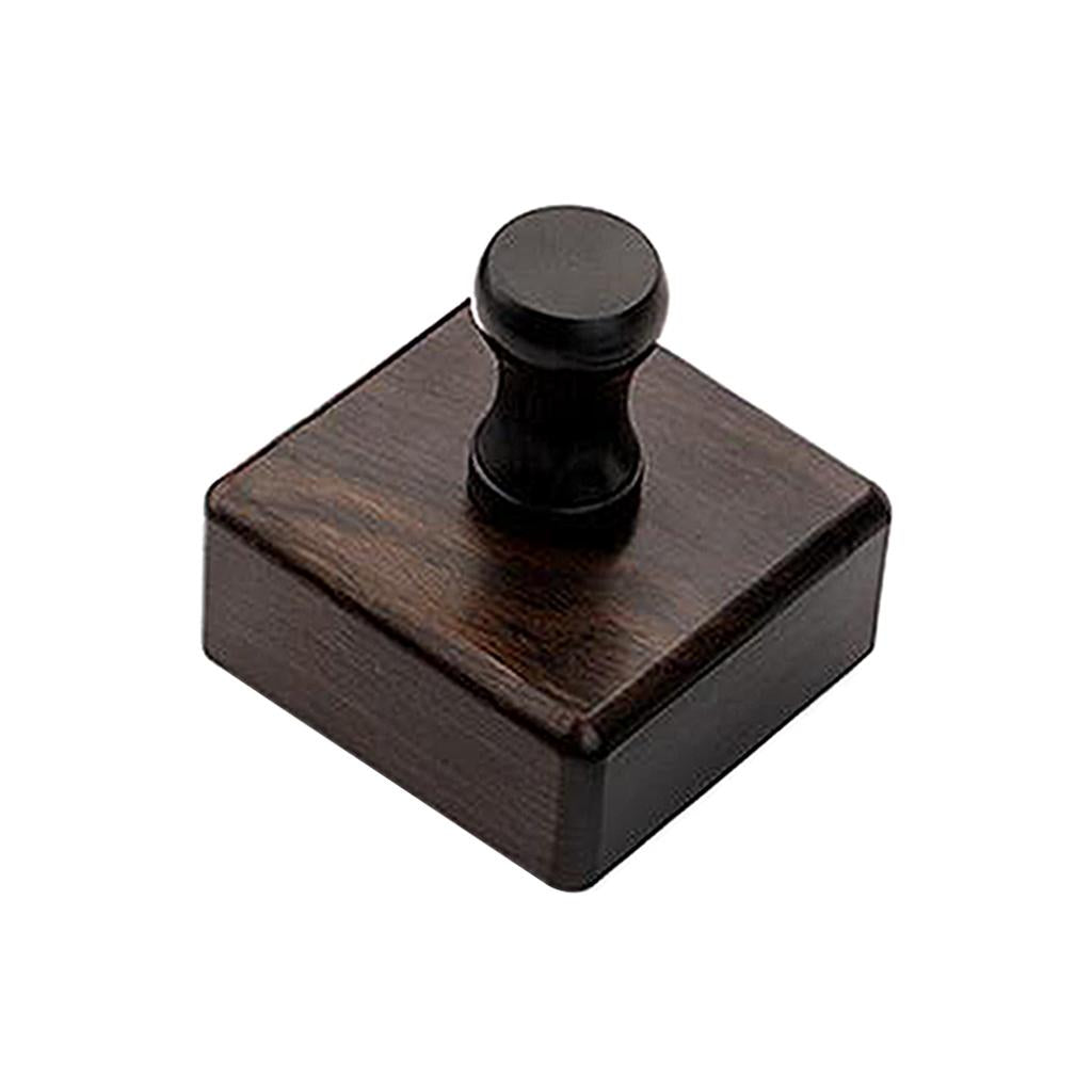 Ebony Wood Leather Slicker Burnisher Leather Craft Working Chamfering Device cube