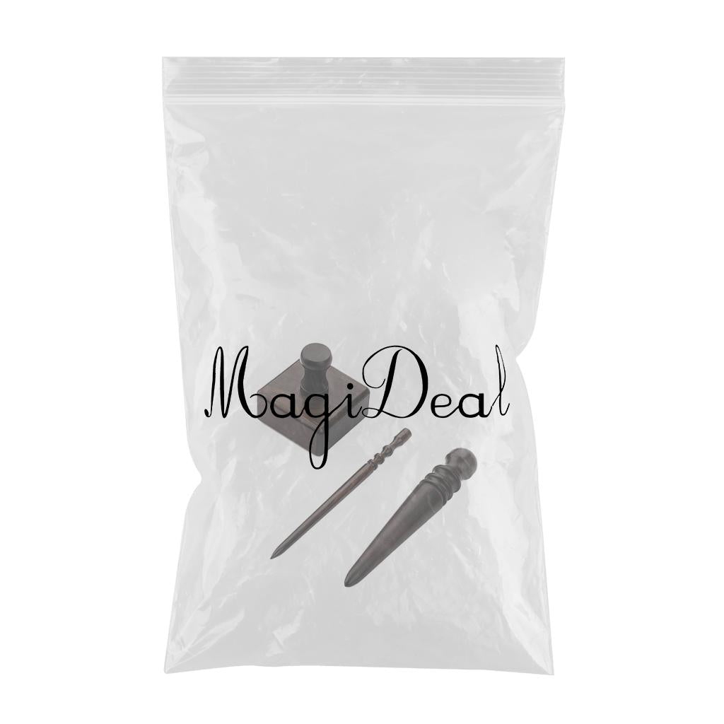 Ebony Wood Leather Slicker Burnisher Leather Craft Working Chamfering Device 3 in 1