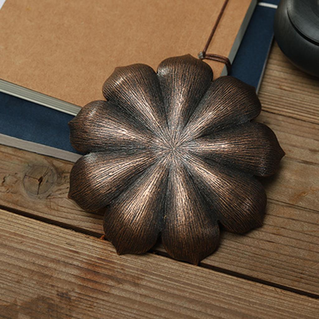 Alloy Lotus Incense Burner Stick Holder Plate Buddhism Censer Home Decor Red 16 Holes