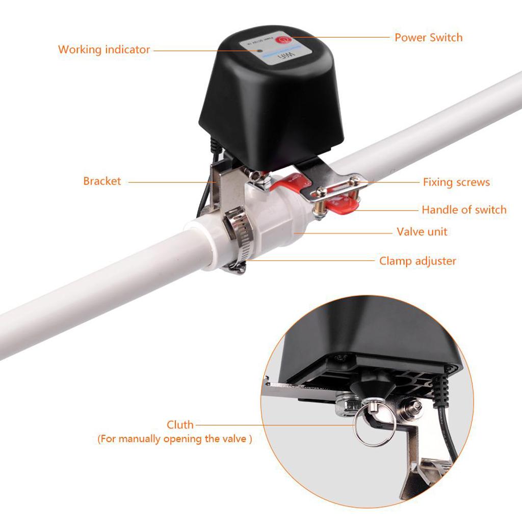 Smart Wifi Water Valve Shutoff Timer, Smart Sprinkler Controller UK Plug