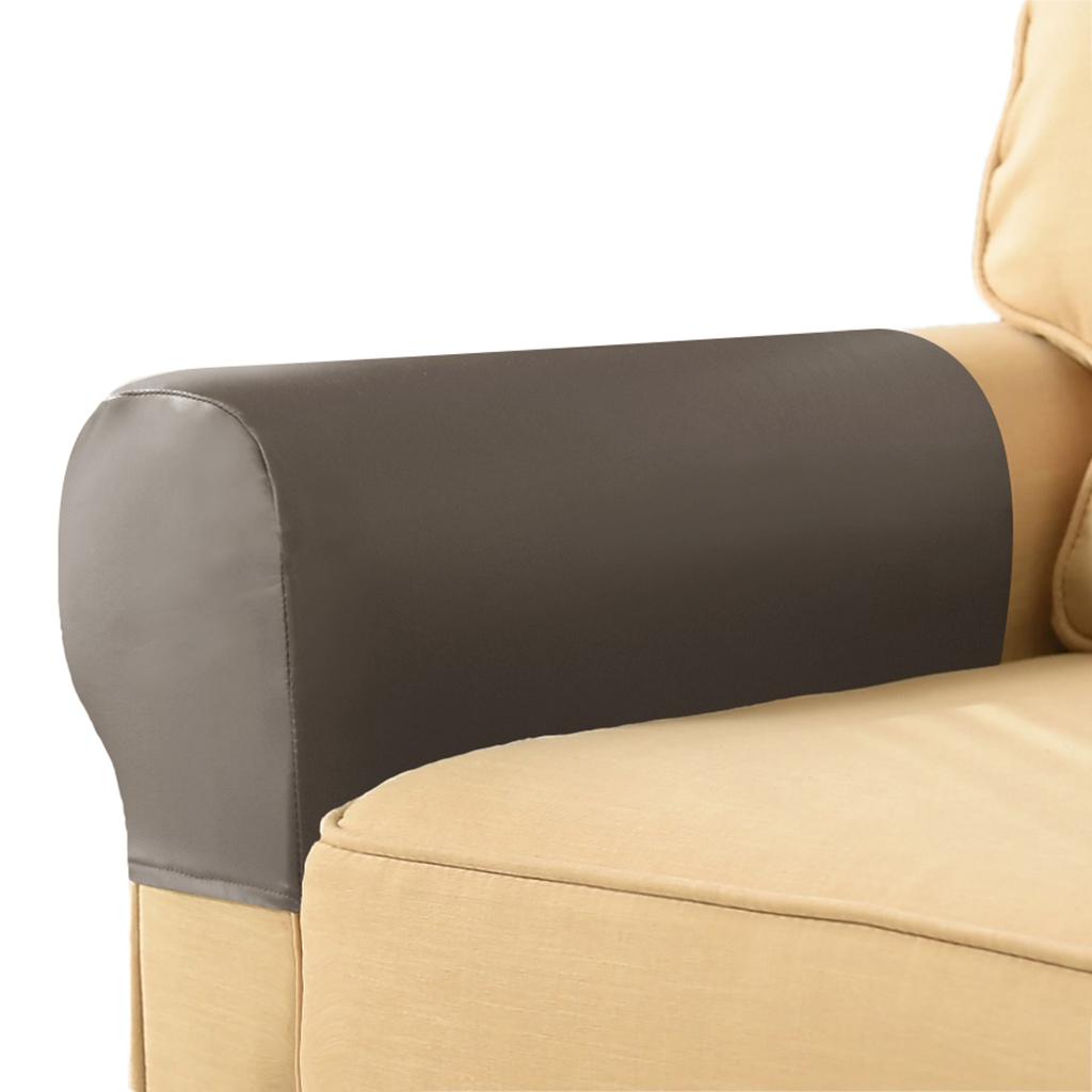 1Pairs Stretch Sofa Armchair Armrest Covers Furniture Protector Gray
