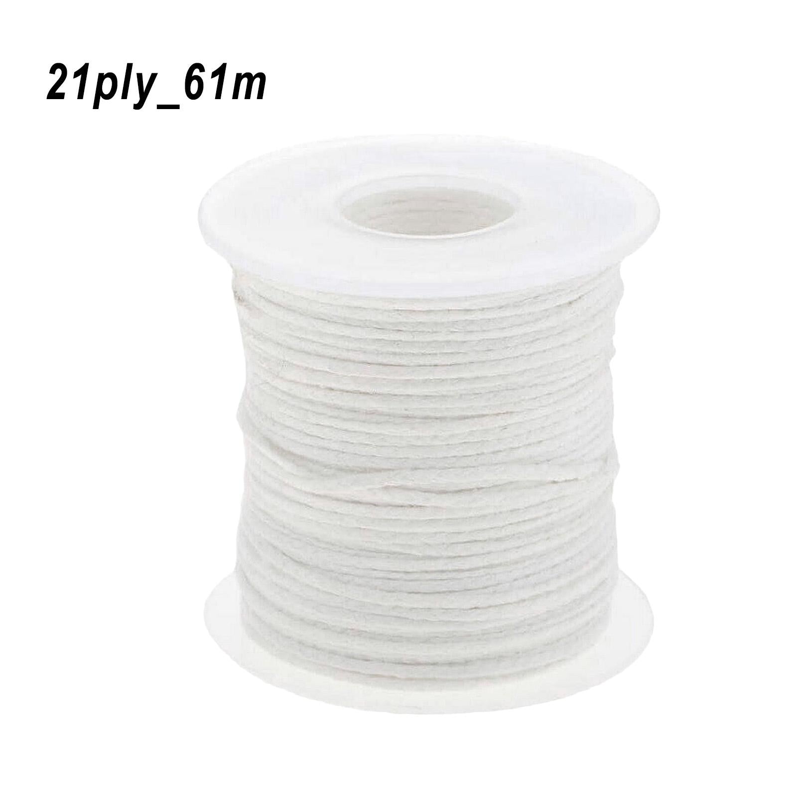 Cotton Braided Candle Wicks Wick Core Spool for Candle Making 21 Ply 61m