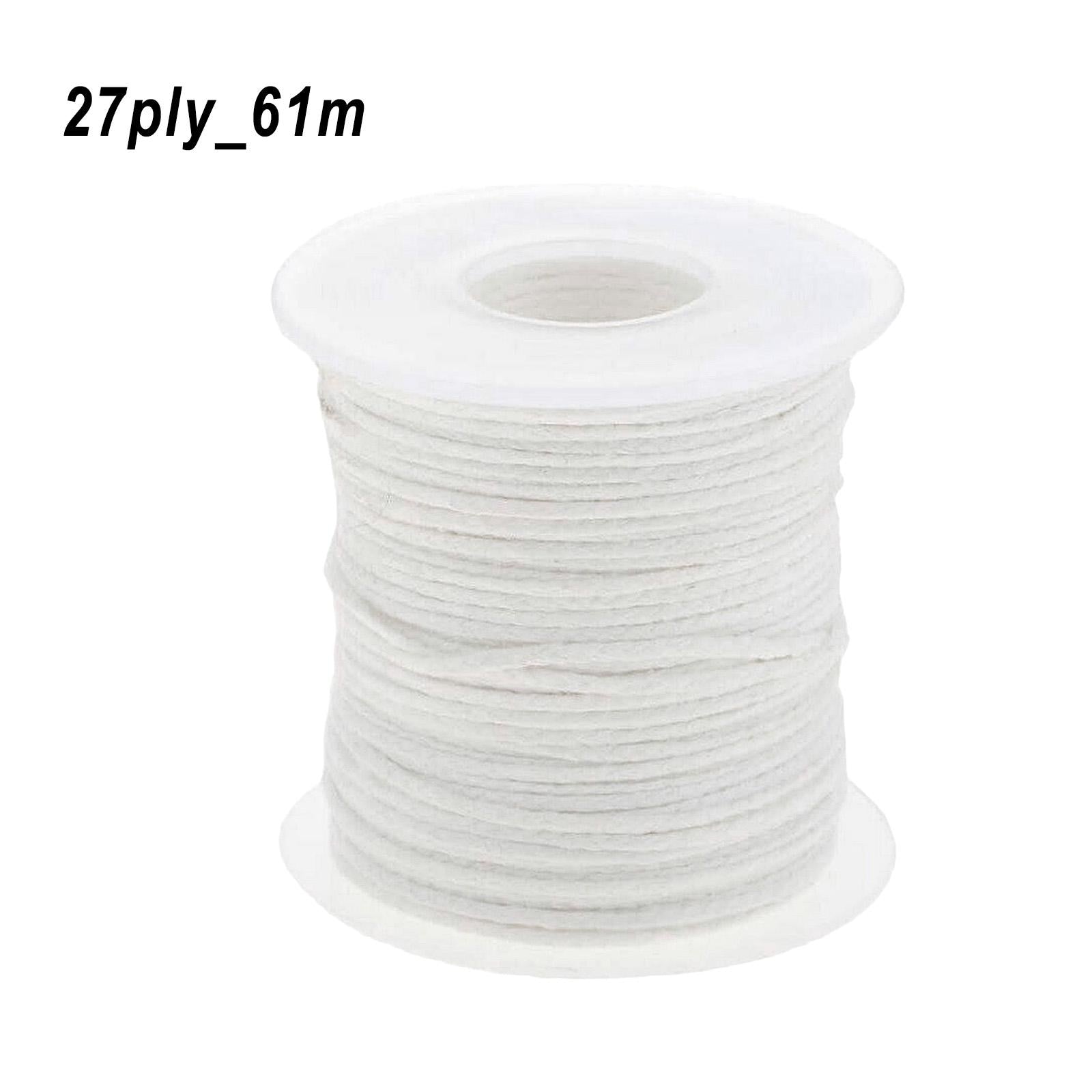 Cotton Braided Candle Wicks Wick Core Spool for Candle Making 27 Ply 61m
