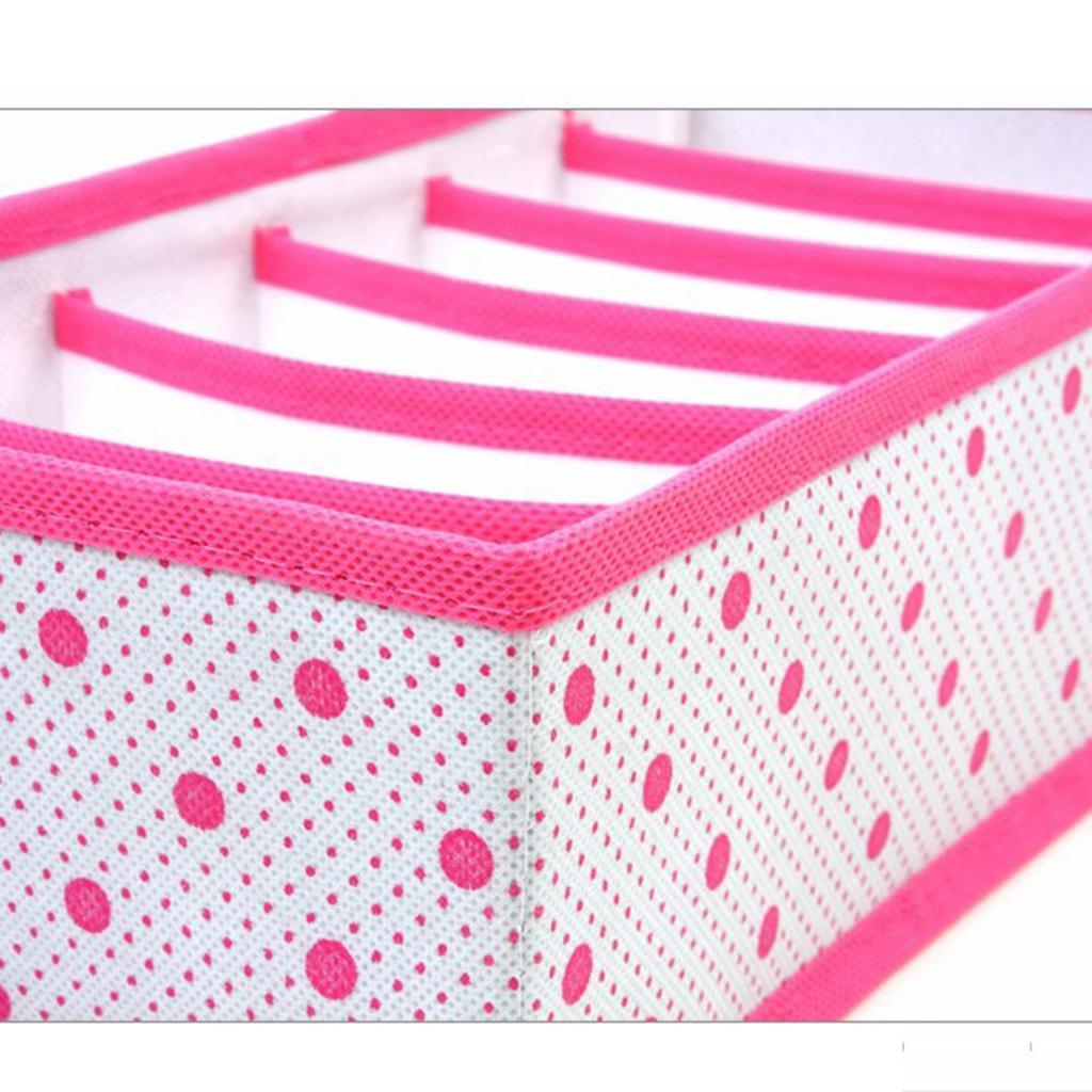 3Pcs Set Foldable Underwear Drawer Bra Socks Wardrobe Organizer Storage Rose