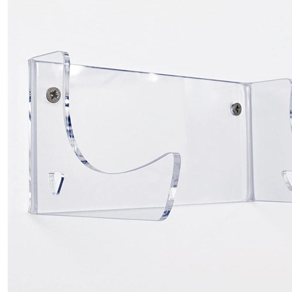 2Pcs Skateboard Holder Wall Mount Hanger Display Rack Bracket Hardware Clear