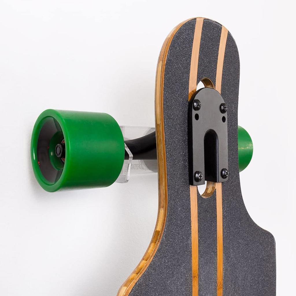 2x Skateboard Display Rack Longboard Hanger with Mounting Screws Transparent