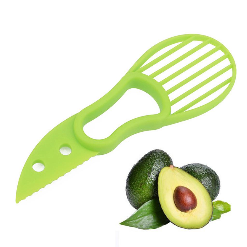 Avocado Slicer 3 in 1 Avocado Cutter Multi Tool Peeler Pitter and Slicer Green