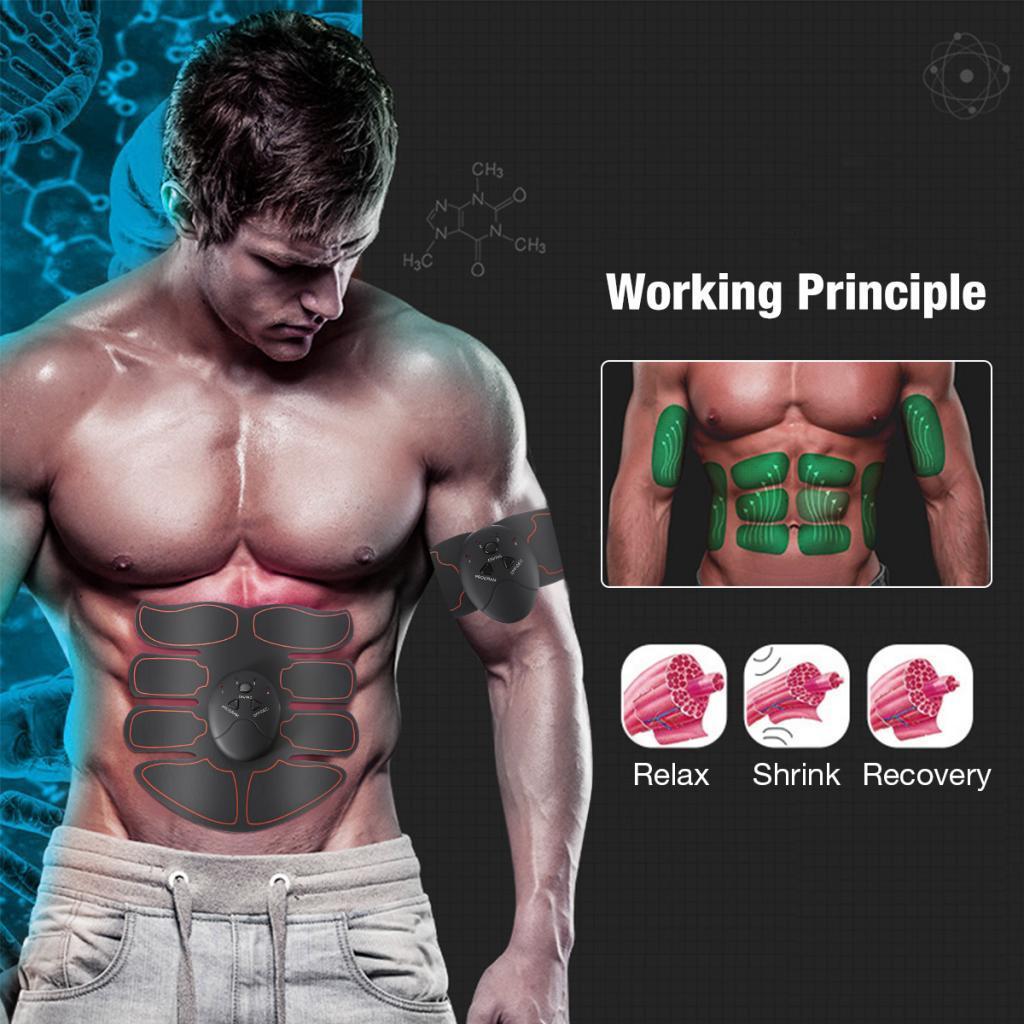 Ab Muscle Trainer Hip Buttock Abdominal Stimulator Toning Fitness 32pcs