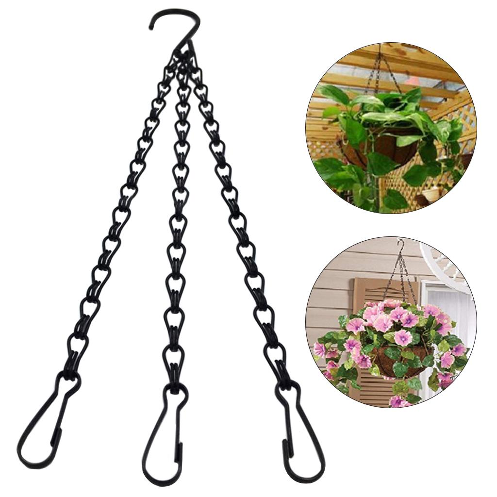 Garden Basket Iron Hanging Chain Flower Pot Basket Chain Hanger 40cm Style 1