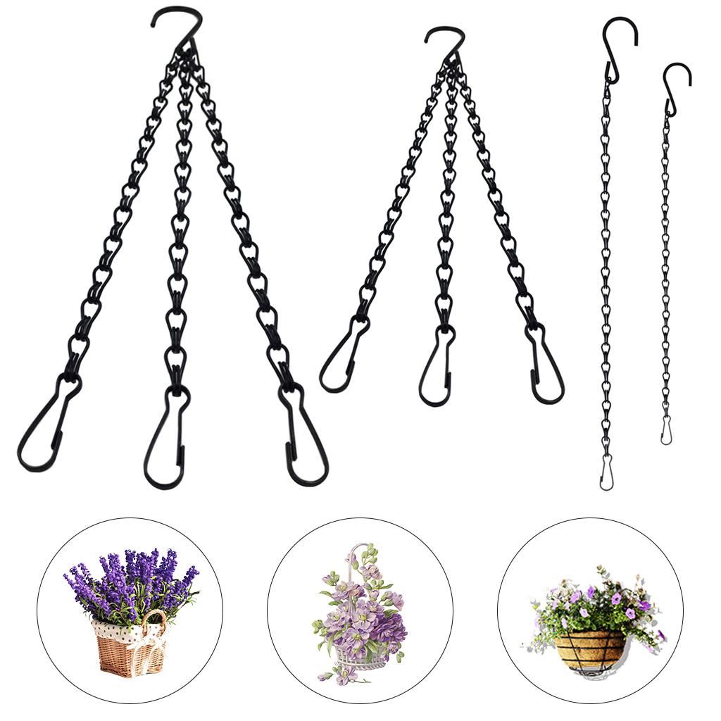 Garden Basket Iron Hanging Chain Flower Pot Basket Chain Hanger 40cm Style 1