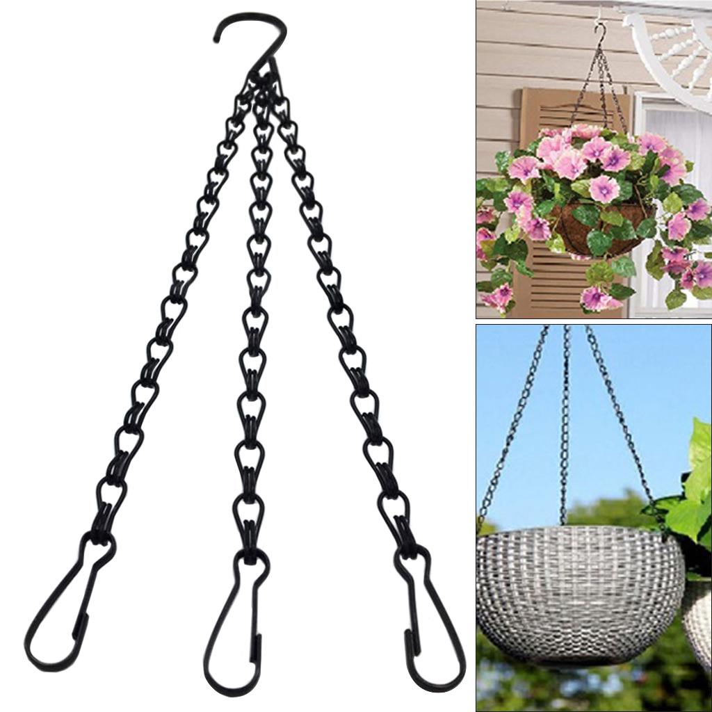 Garden Basket Iron Hanging Chain Flower Pot Basket Chain Hanger 50cm Style 1