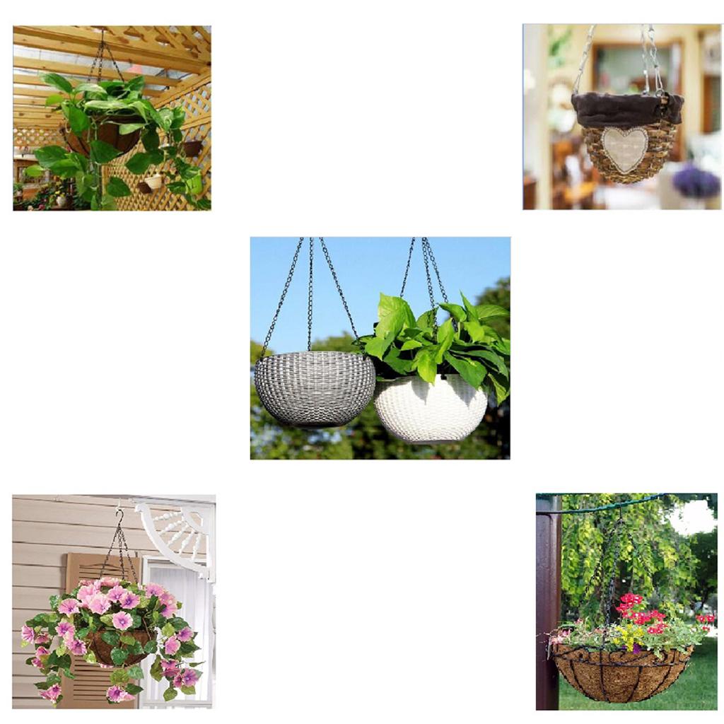 Garden Basket Iron Hanging Chain Flower Pot Basket Chain Hanger 50cm Style 1