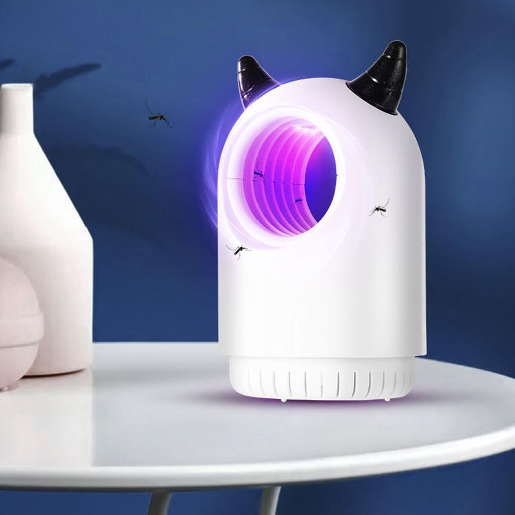 LED Electric Mosquito Trap USB Power Supply Fly Trap Child Safe Noiseless style 1 white