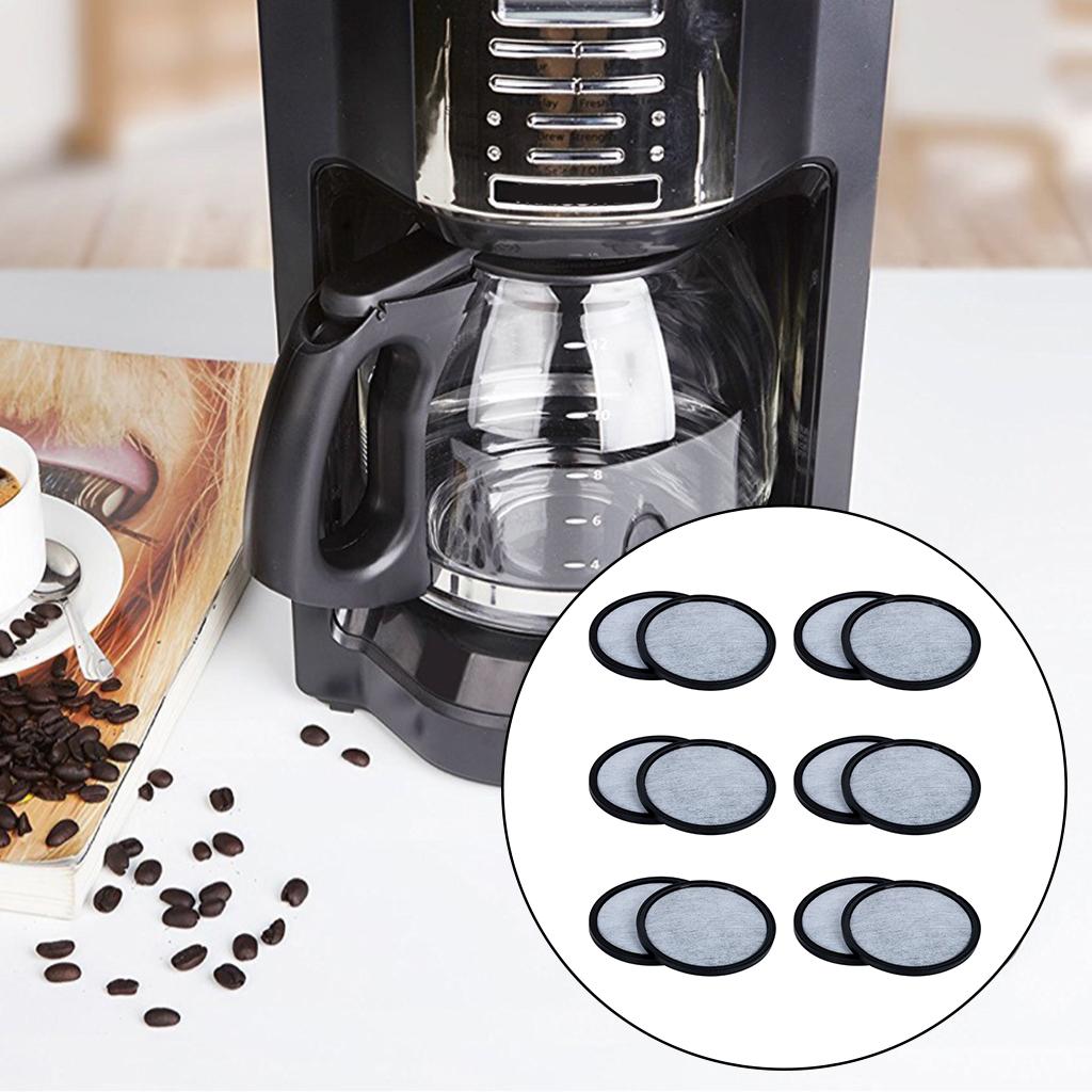 12pcs Coffee Brewer Activated Charcoal Water Filter Disks for Mr. Coffee