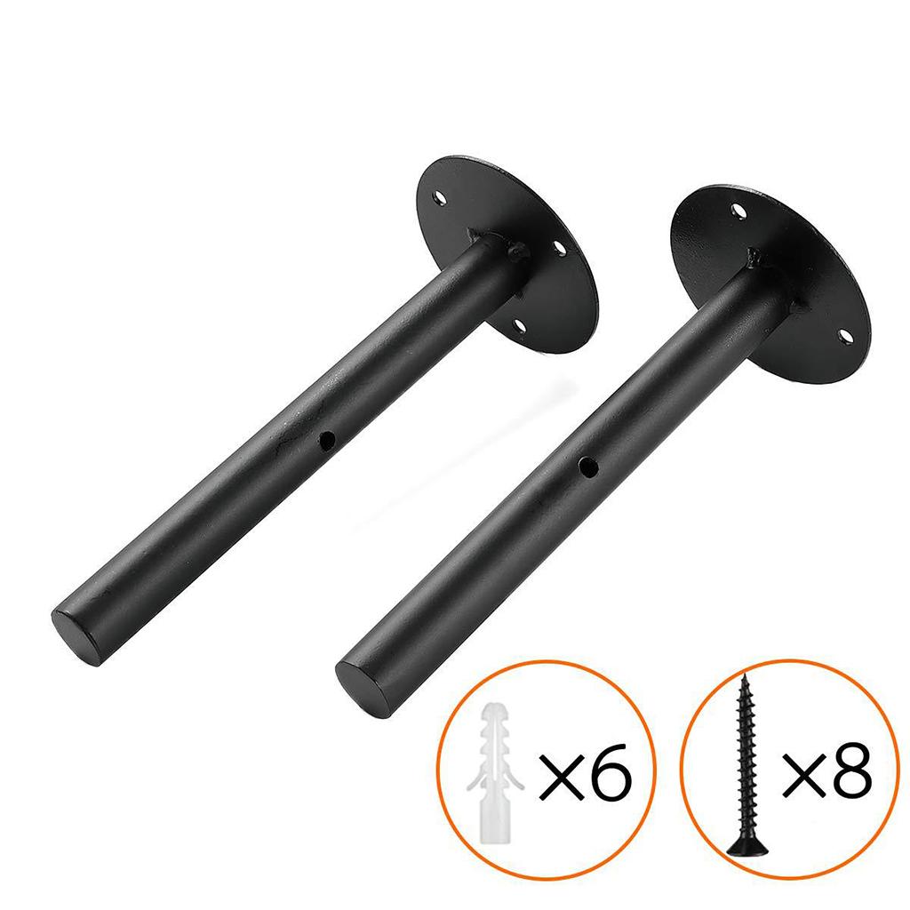 2pcs Wall Mounted Floating Shelf Brackets Home Bar Decor Round 25cm