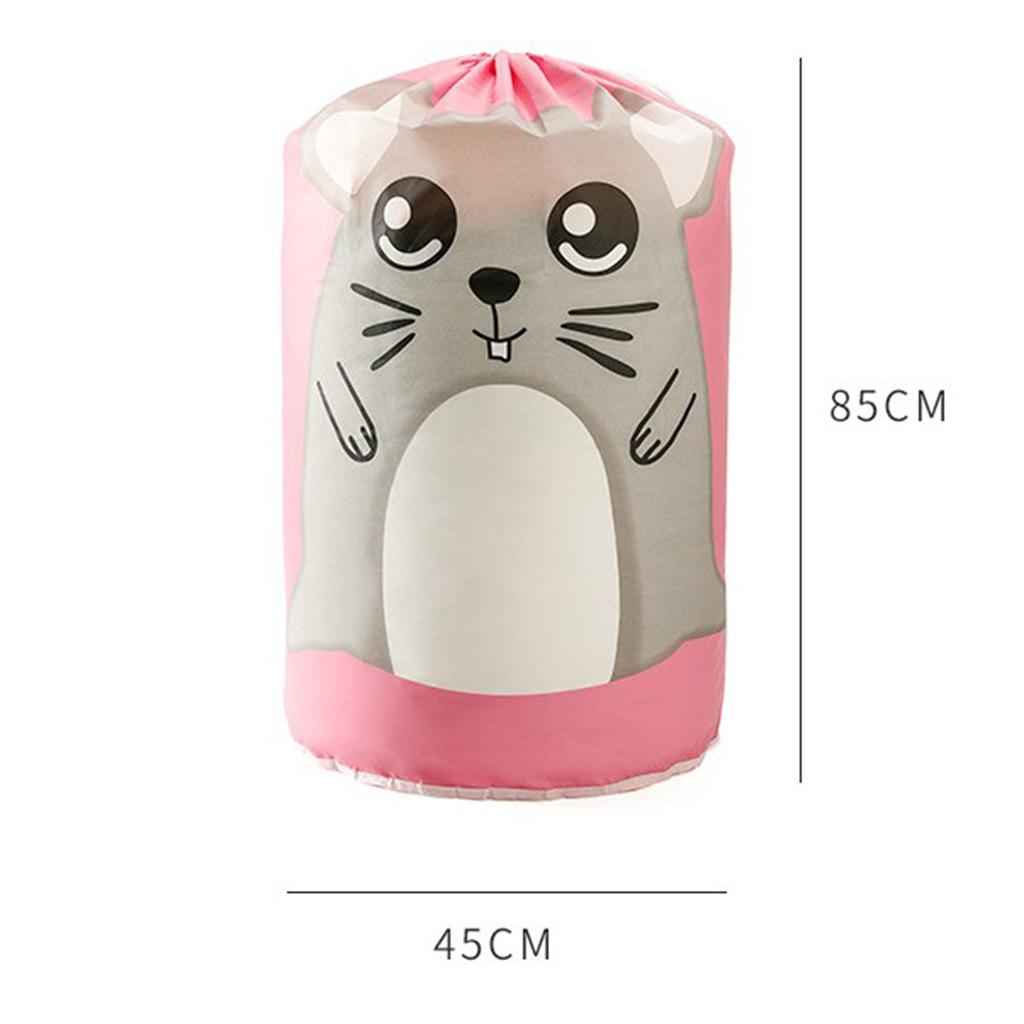 Collapsible Clothes Cotton Blanket Bed Cover Wardrobe Sweater Storage Bag Pink