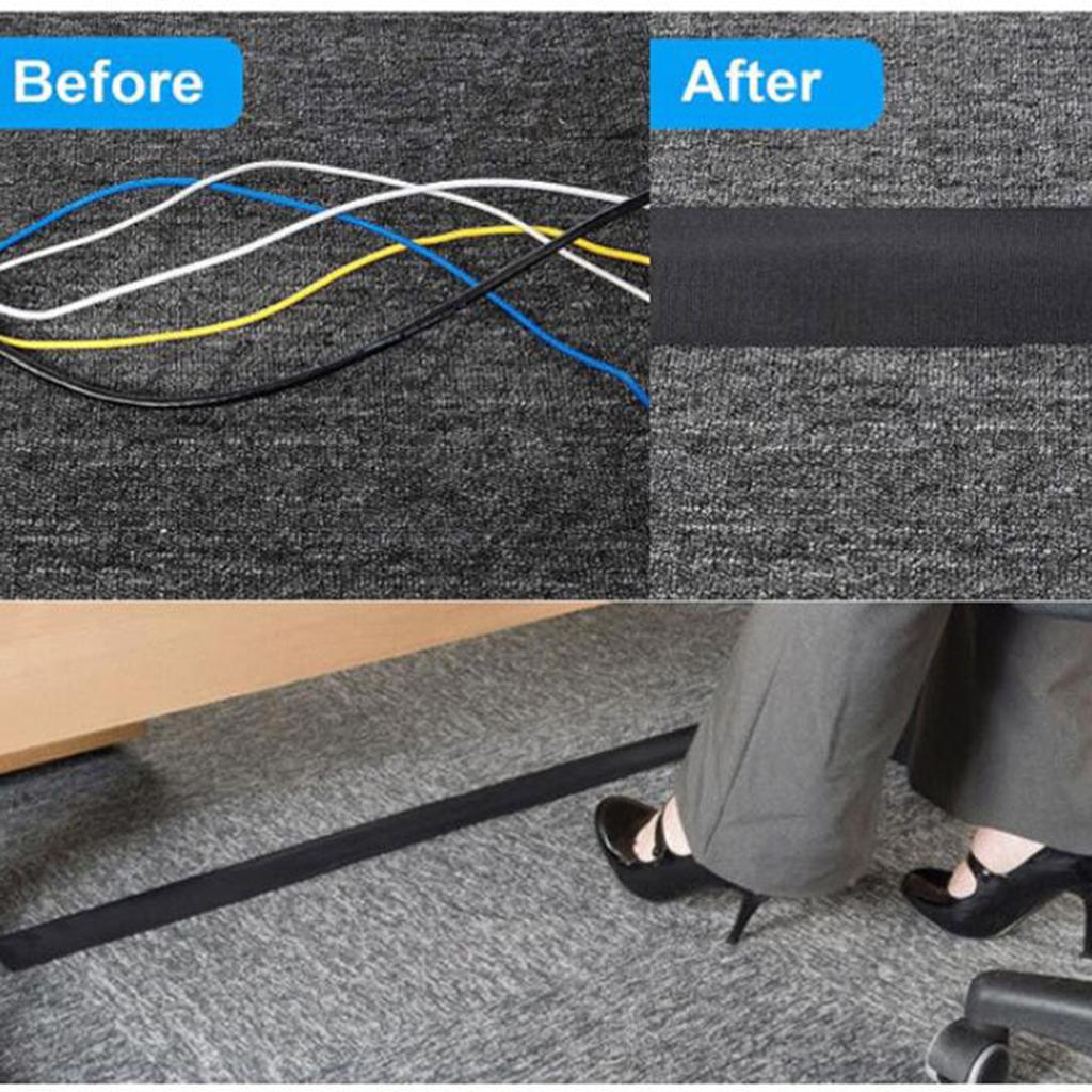 Polyester Cable Protector Sleeve Computer Wires Wrap Cover For Carpet 3m
