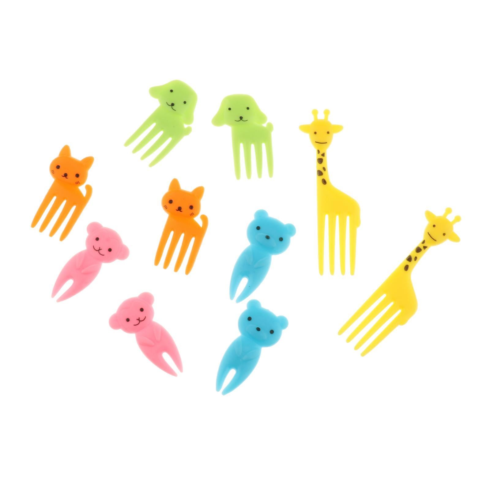 10pcs Food Fruit Forks Cake Little Forks Dessert Forks Kids Cocktail Sticks B