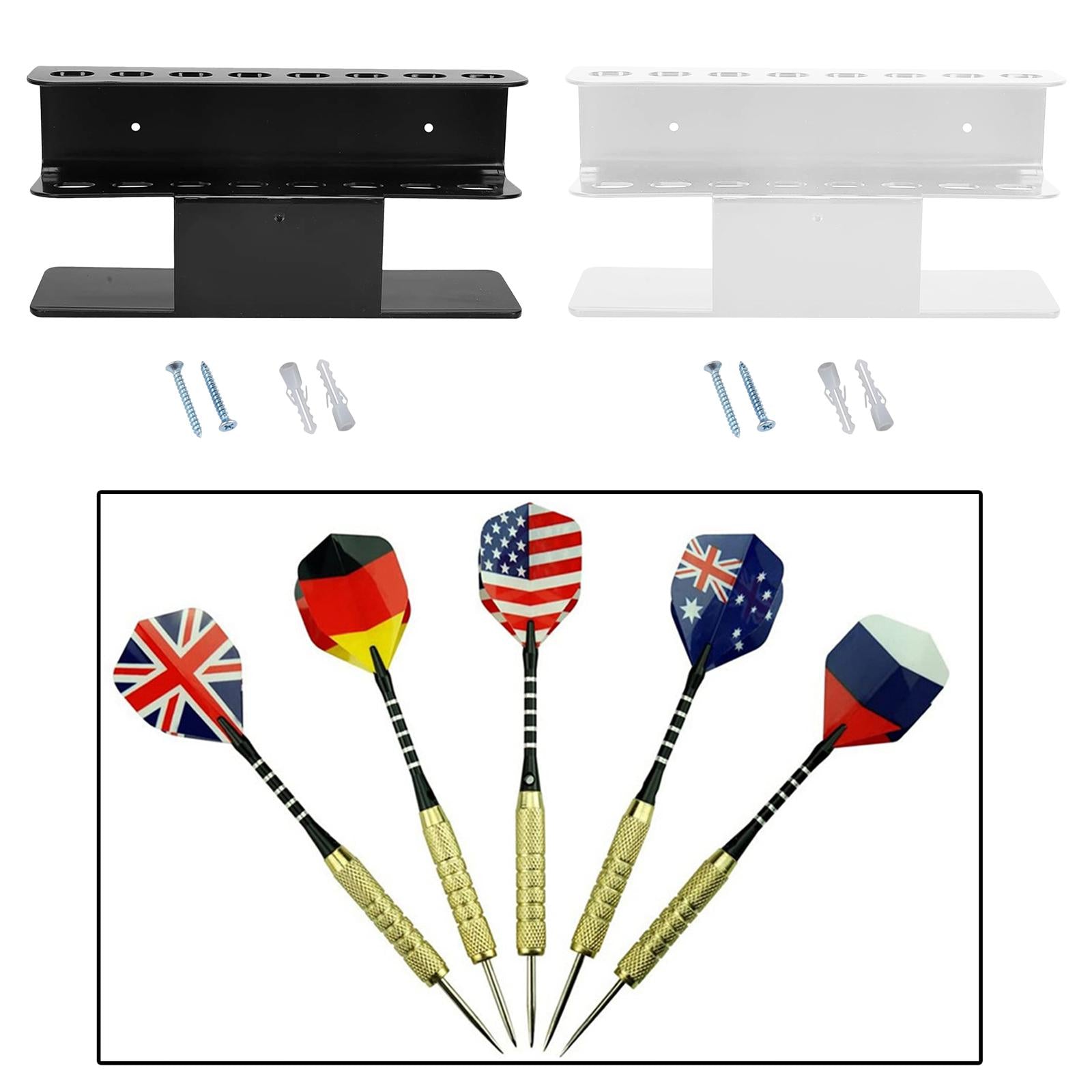 Dart Holder Dart Stand Holds 8 Steel/Soft Tip Darts for Home Bar Pub Black