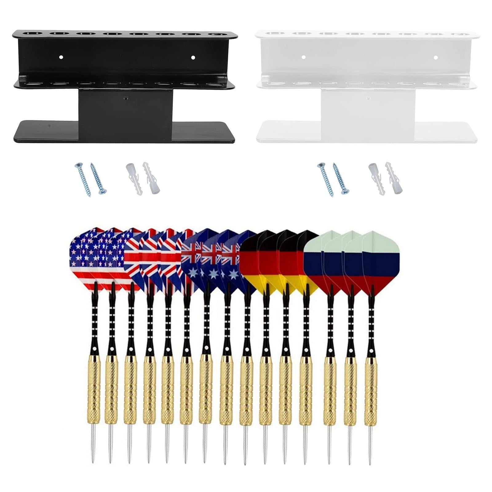 Dart Holder Dart Stand Holds 8 Steel/Soft Tip Darts for Home Bar Pub Black