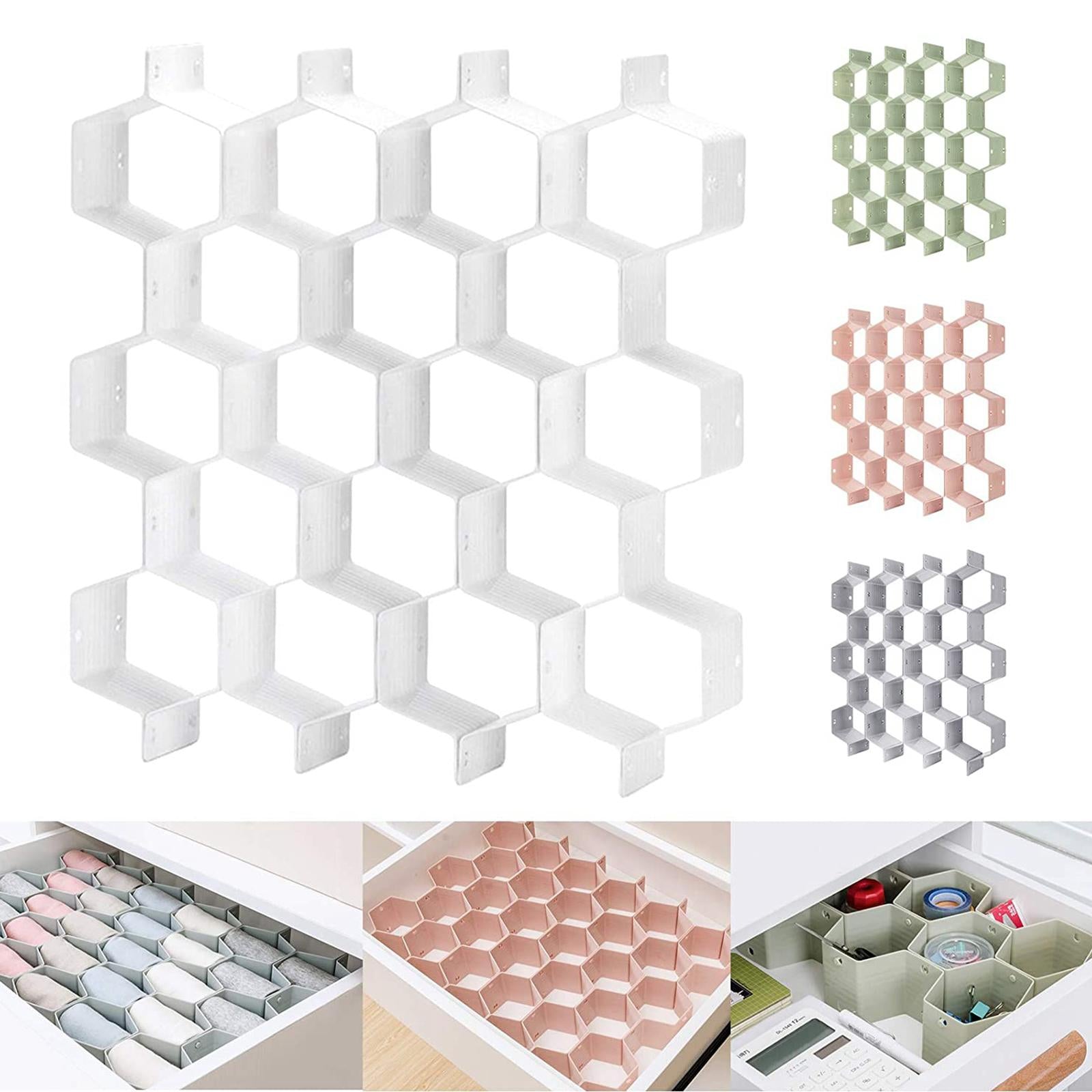 Honeycomb Closet Cabinet Sock Underwear Drawer Divider Organizer Grey