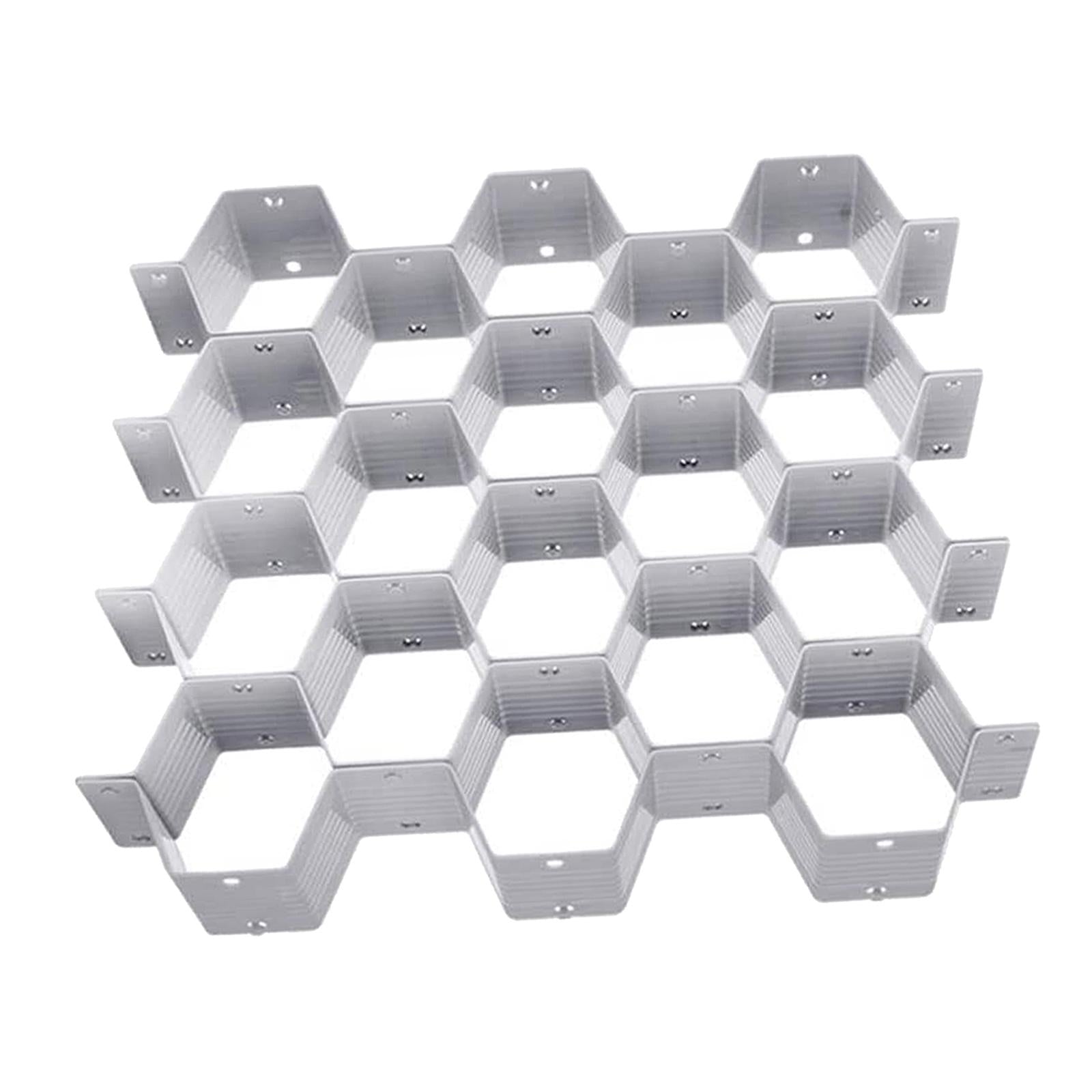 Honeycomb Closet Cabinet Sock Underwear Drawer Divider Organizer Grey