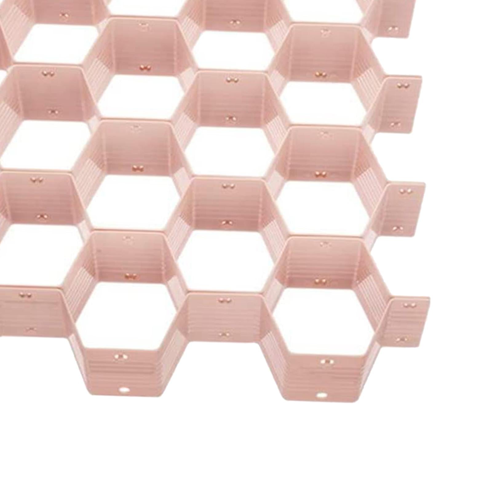 Honeycomb Closet Cabinet Sock Underwear Drawer Divider Organizer Pink