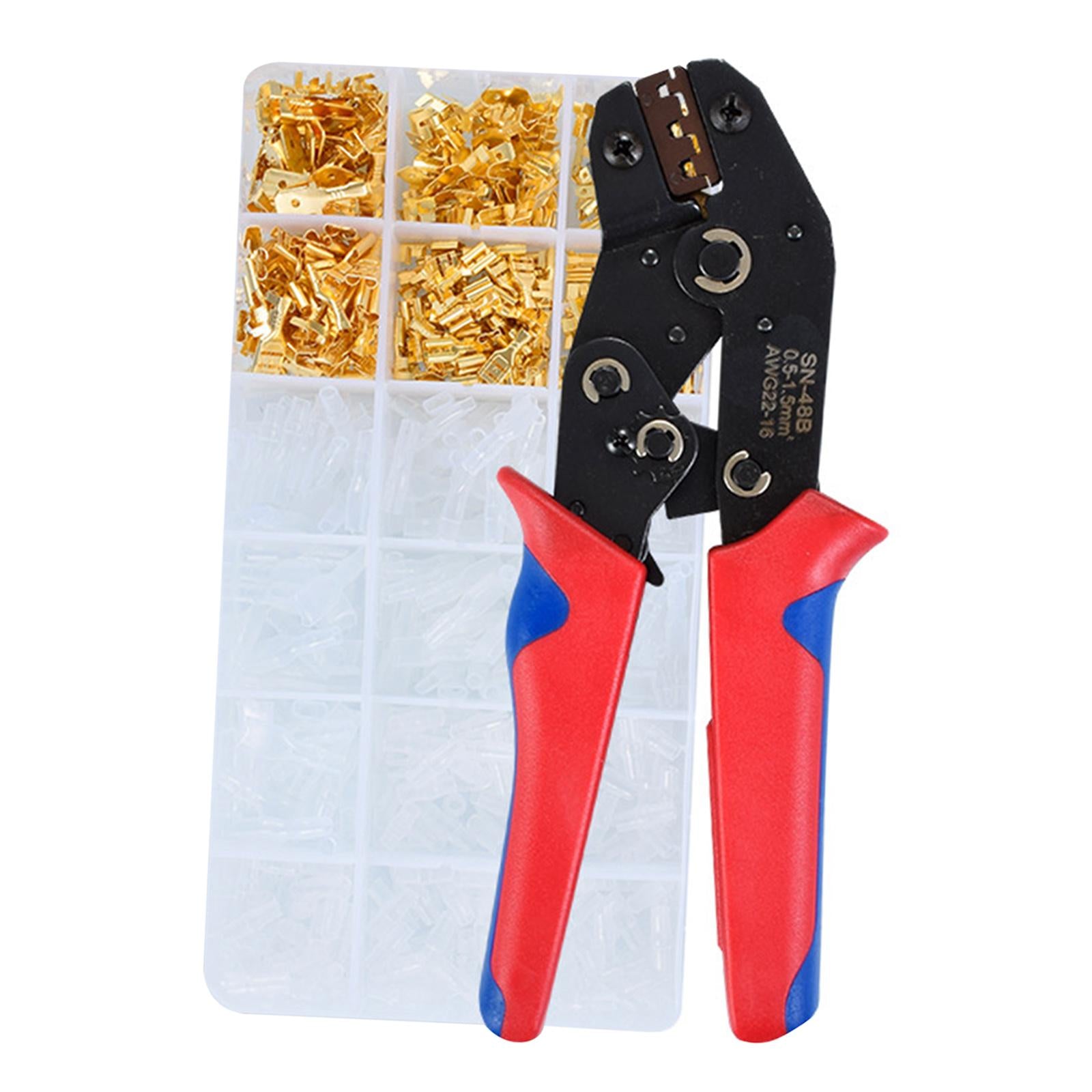Quick Easy Connection Terminals 2.8/4.8/6.3mm Plug Crimped Hand Tool Kits A