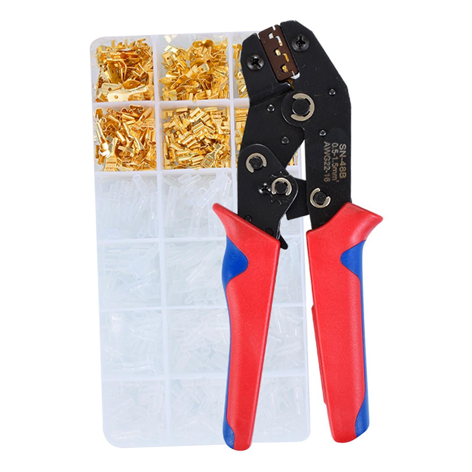 Quick Easy Connection Terminals 2.8/4.8/6.3mm Plug Crimped Hand Tool Kits A