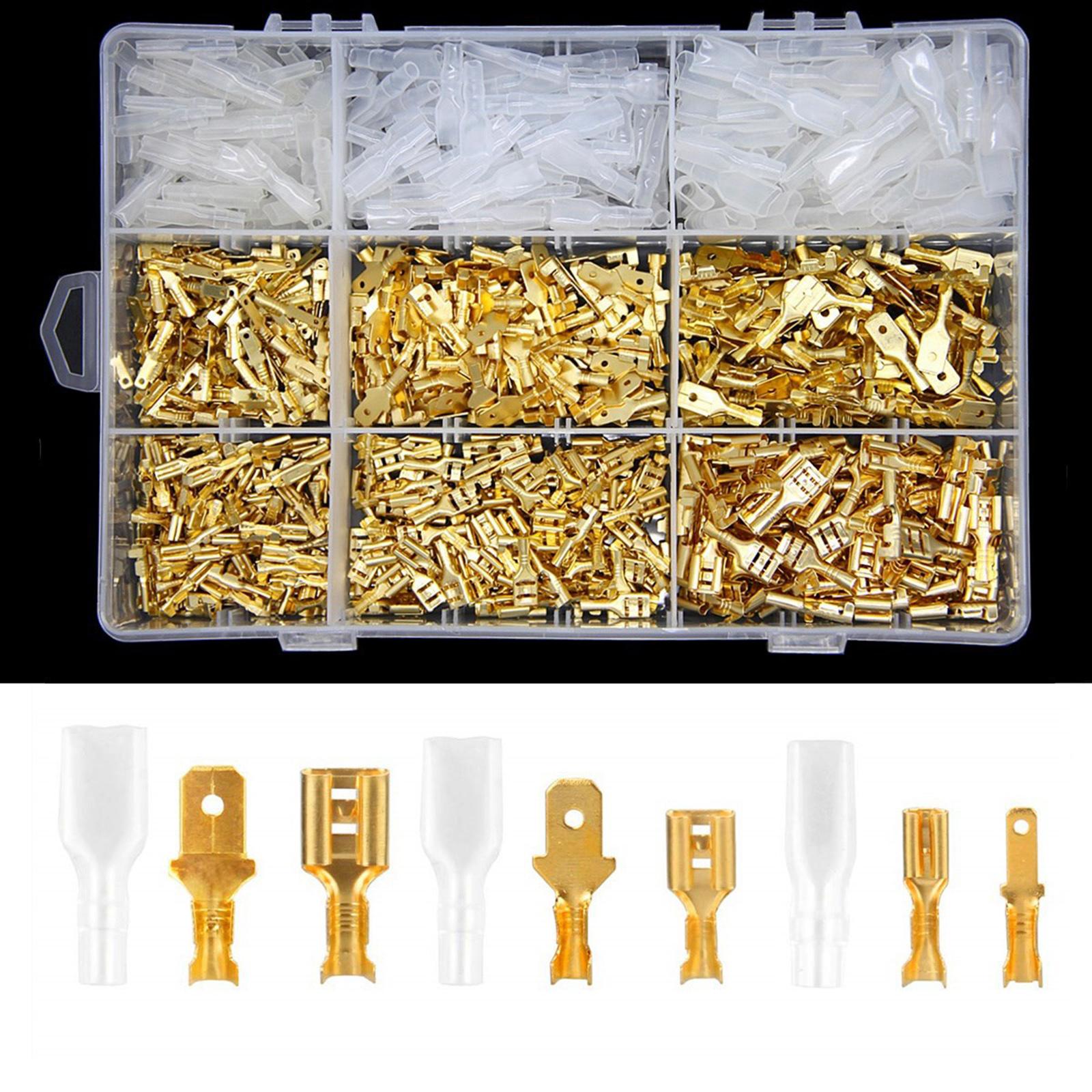 900x 2.8/4.8/6.3mm Insulated Wire Crimp Sheath Plug Insert Quick Terminal