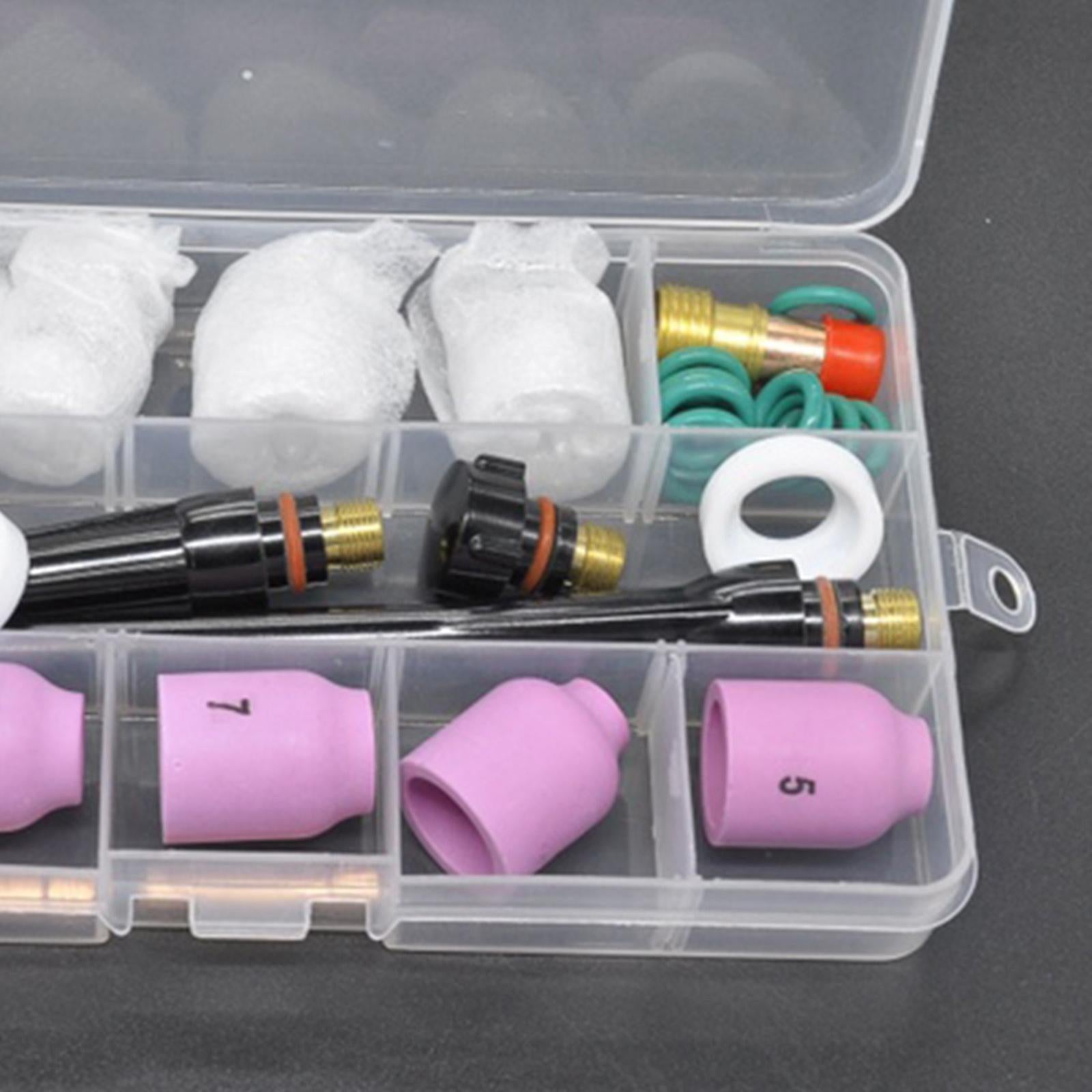 31pcs TIG Welding Torch Stubby Gas Lens Kit for Tig WP-17/18/26