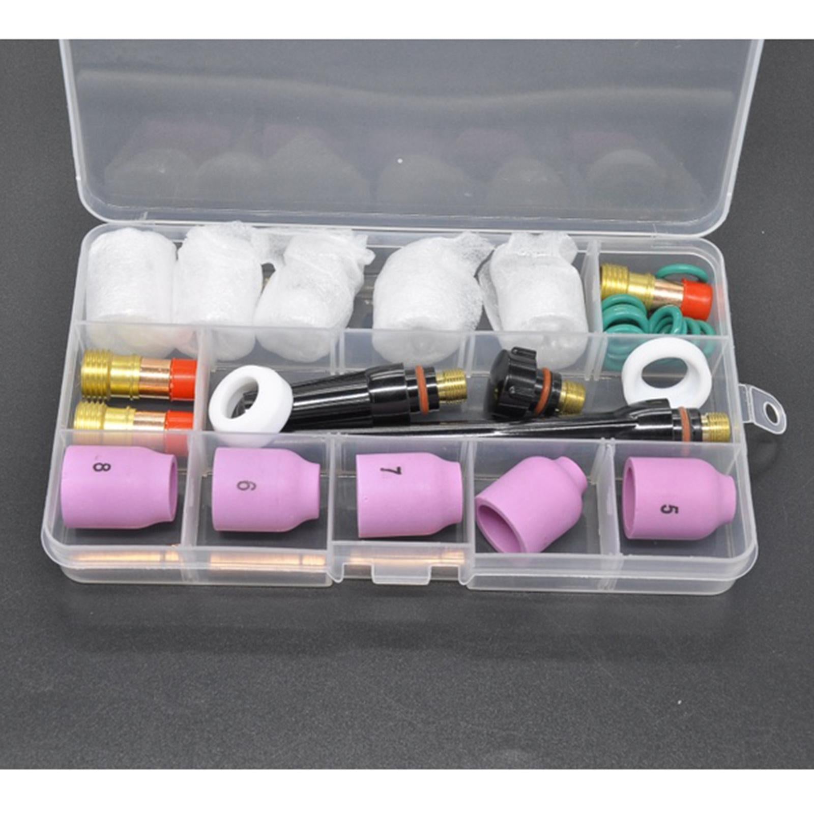 31pcs TIG Welding Torch Stubby Gas Lens Kit for Tig WP-17/18/26