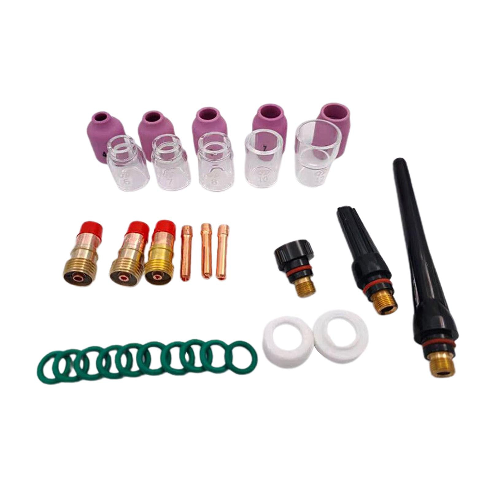 31pcs TIG Welding Torch Stubby Gas Lens Kit for Tig WP-17/18/26