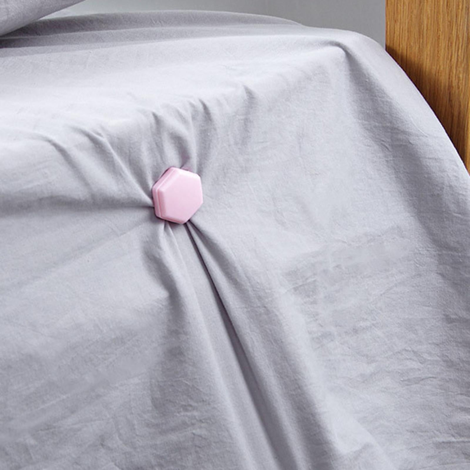 8PCS Blankets Holder Clip Gripper Quilt Non-Slip Mattress Bed Sheet White