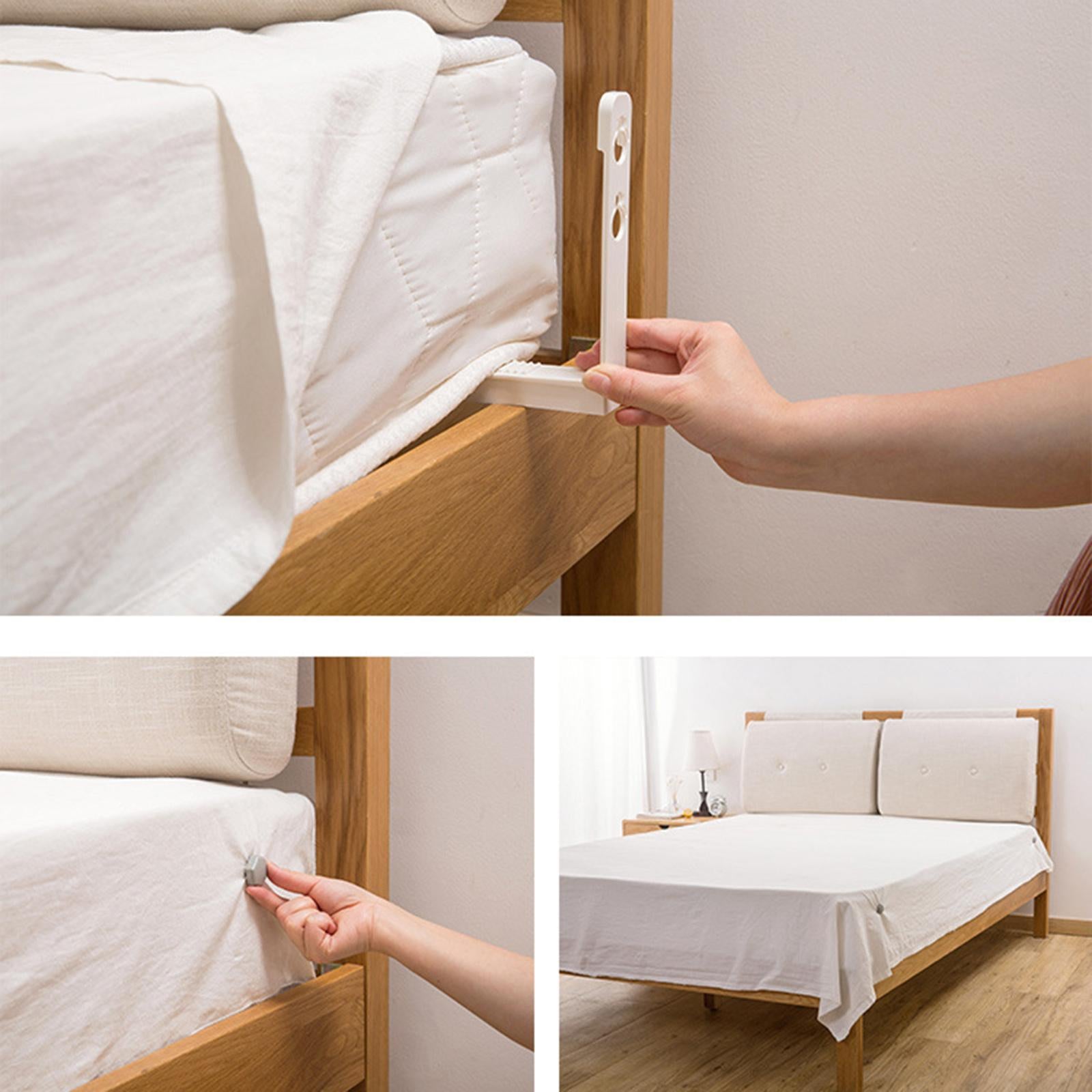 8PCS Blankets Holder Clip Gripper Quilt Non-Slip Mattress Bed Sheet Gray