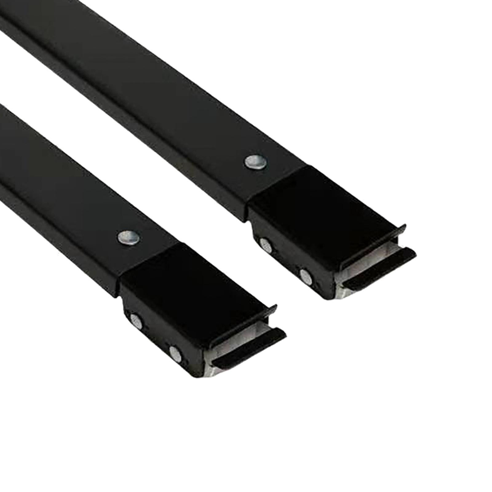 2Pcs Drum Washing Machine Refrigerator Mobile Base Stand Brackets Black