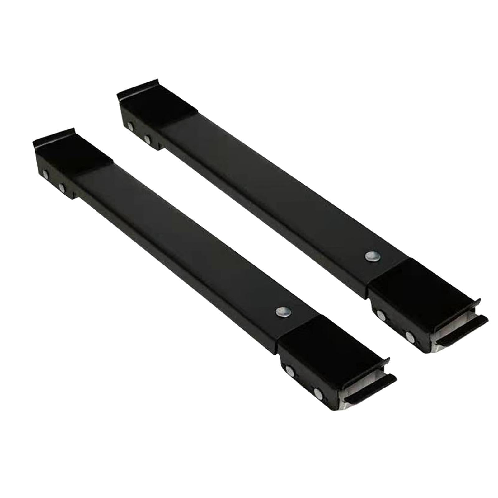 2Pcs Drum Washing Machine Refrigerator Mobile Base Stand Brackets Black