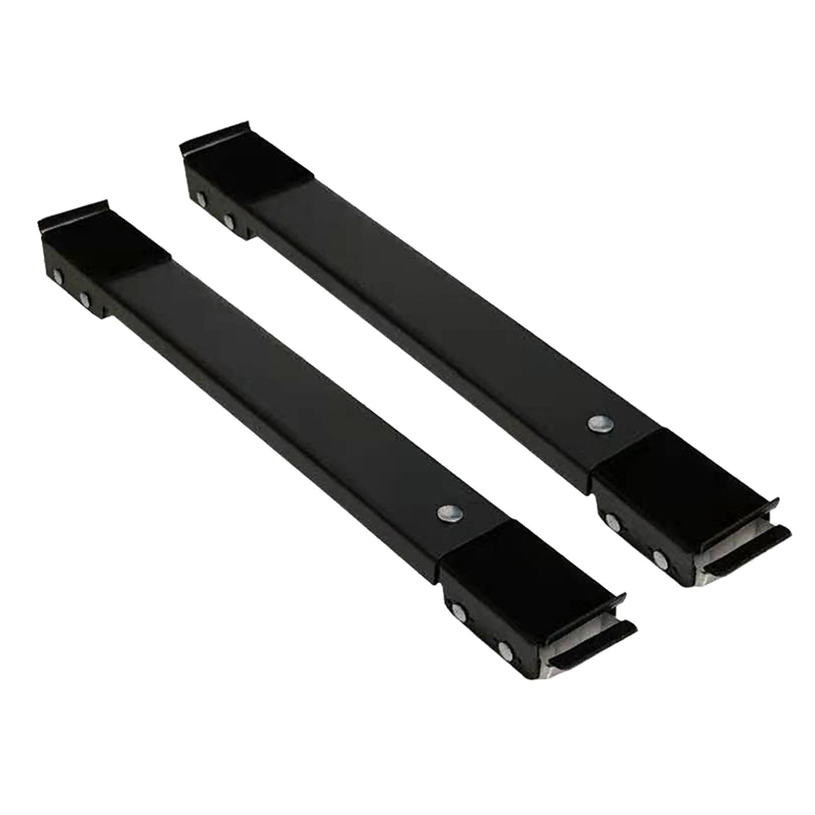 2Pcs Drum Washing Machine Refrigerator Mobile Base Stand Brackets Black