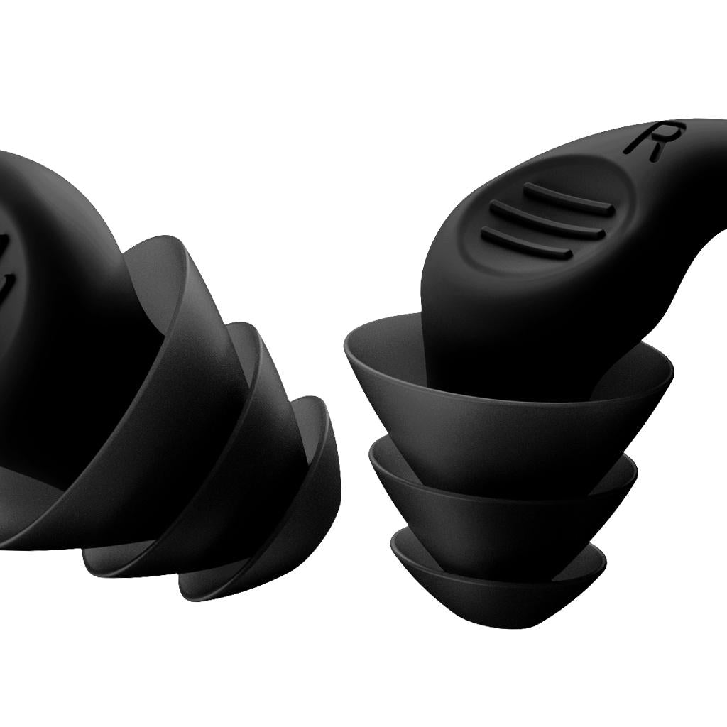 Noise Reduction Ear Plugs Silicone Sound Blocking for Sleep Snoring Swimming Black