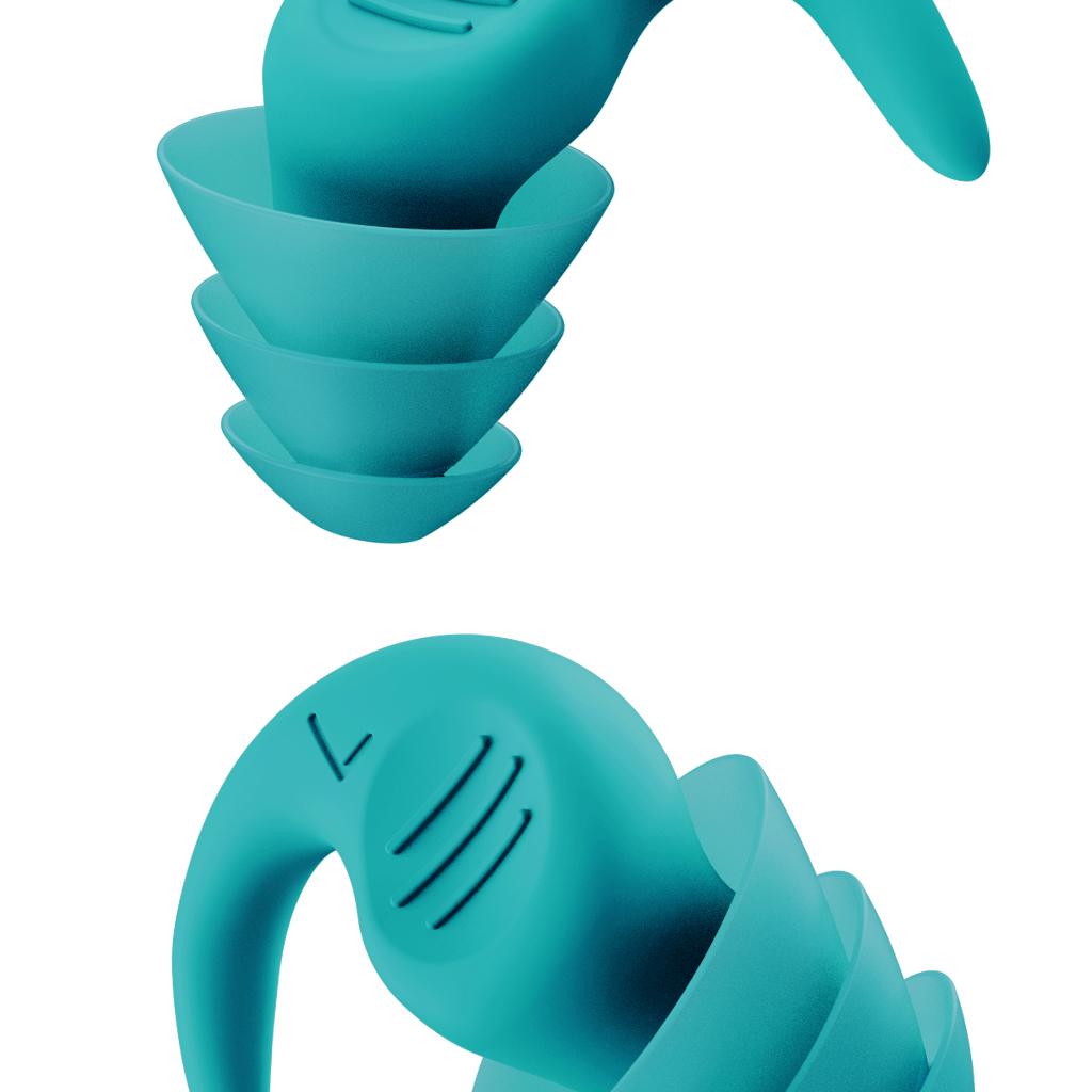 Noise Reduction Ear Plugs Silicone Sound Blocking for Sleep Snoring Swimming Blue