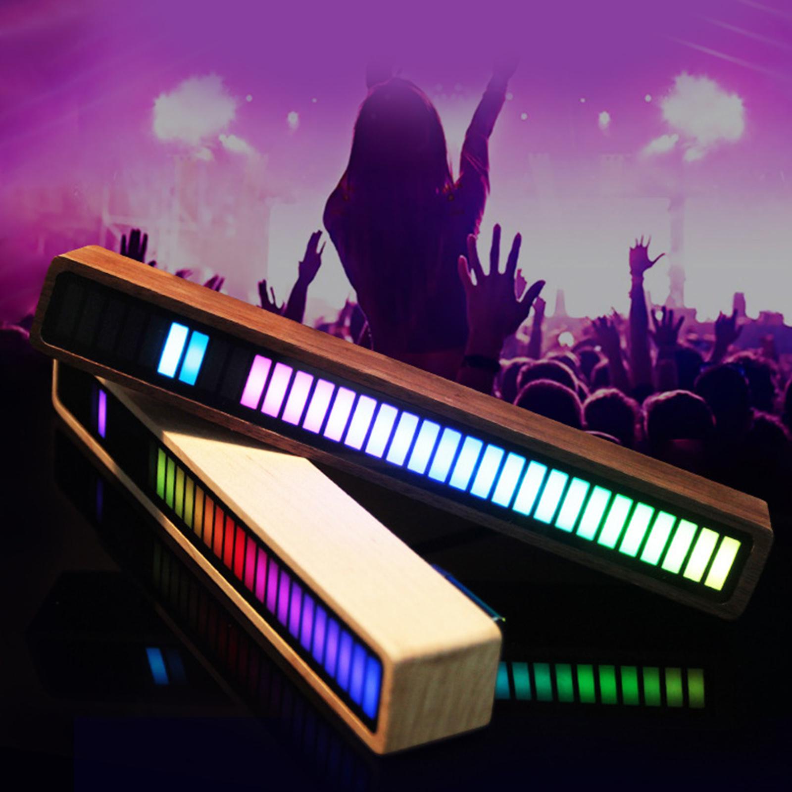 RGB Buletooth APP Control Dimmable Voice Control Rhythm Lamp Maple Frame