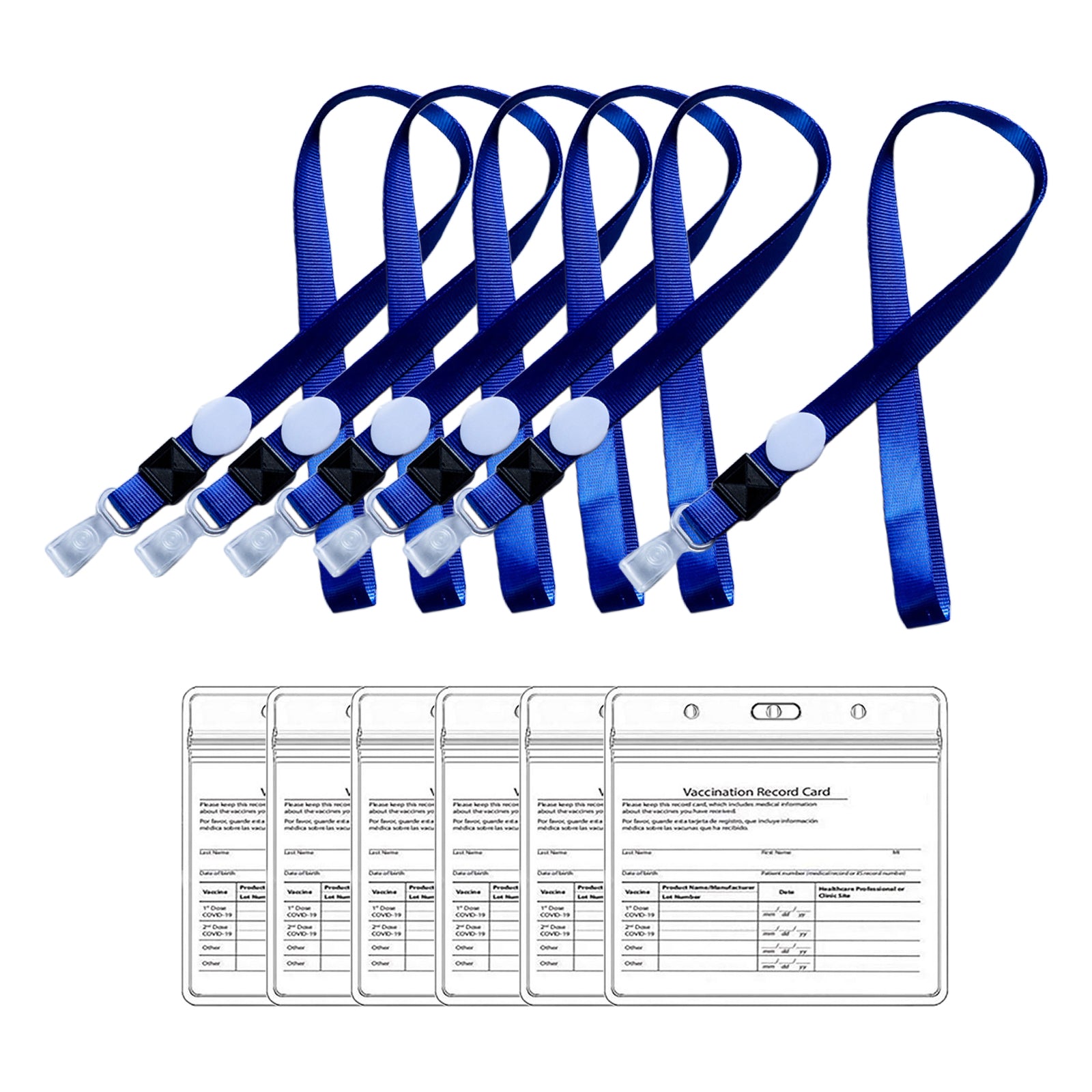 6 Pack CDC Vaccination Card Protector 4 x 3 Holder Clear Sleeve Waterproof