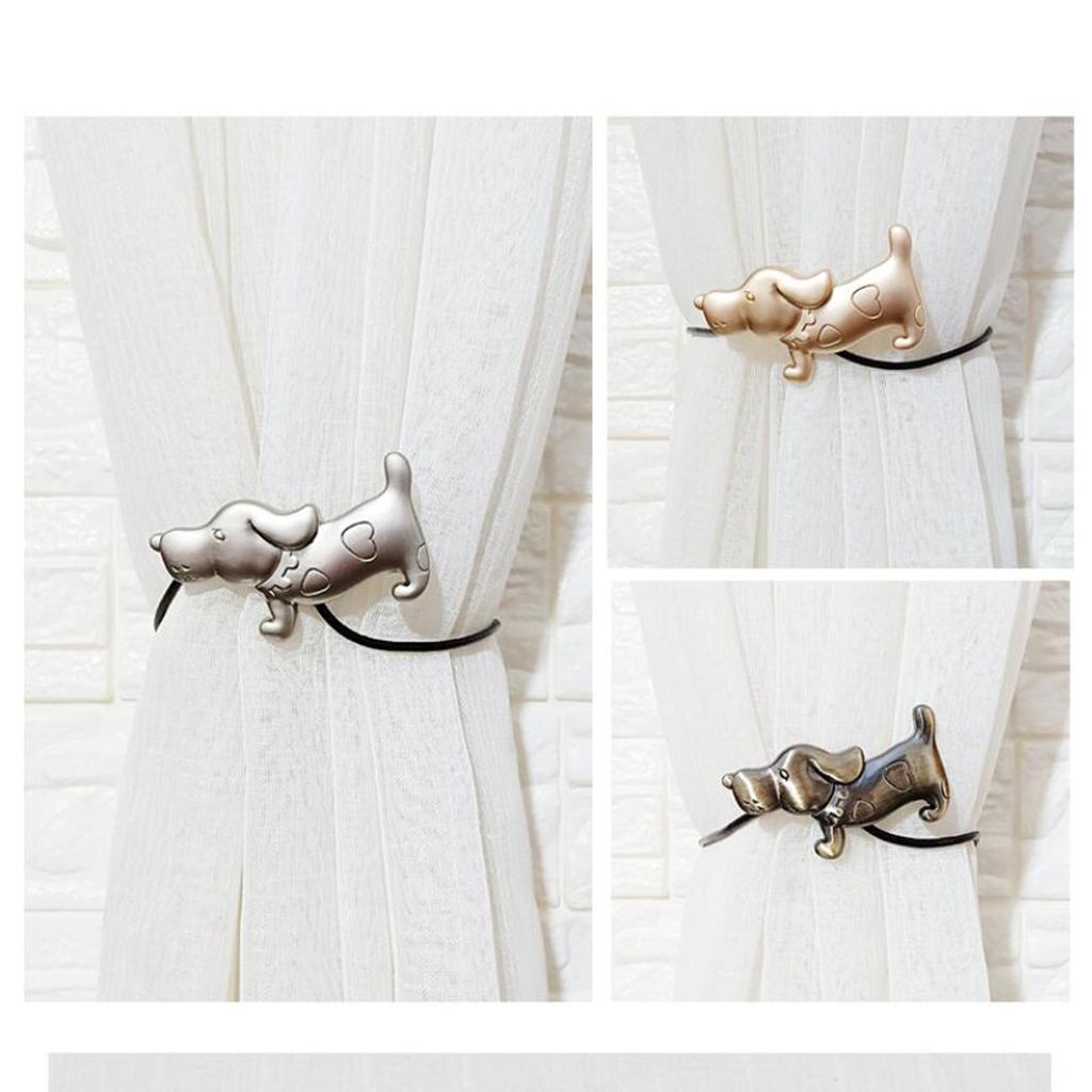 Magnetic Curtain Tie Backs Holdbacks Buckle Curtain Clips Rope Strap Gold