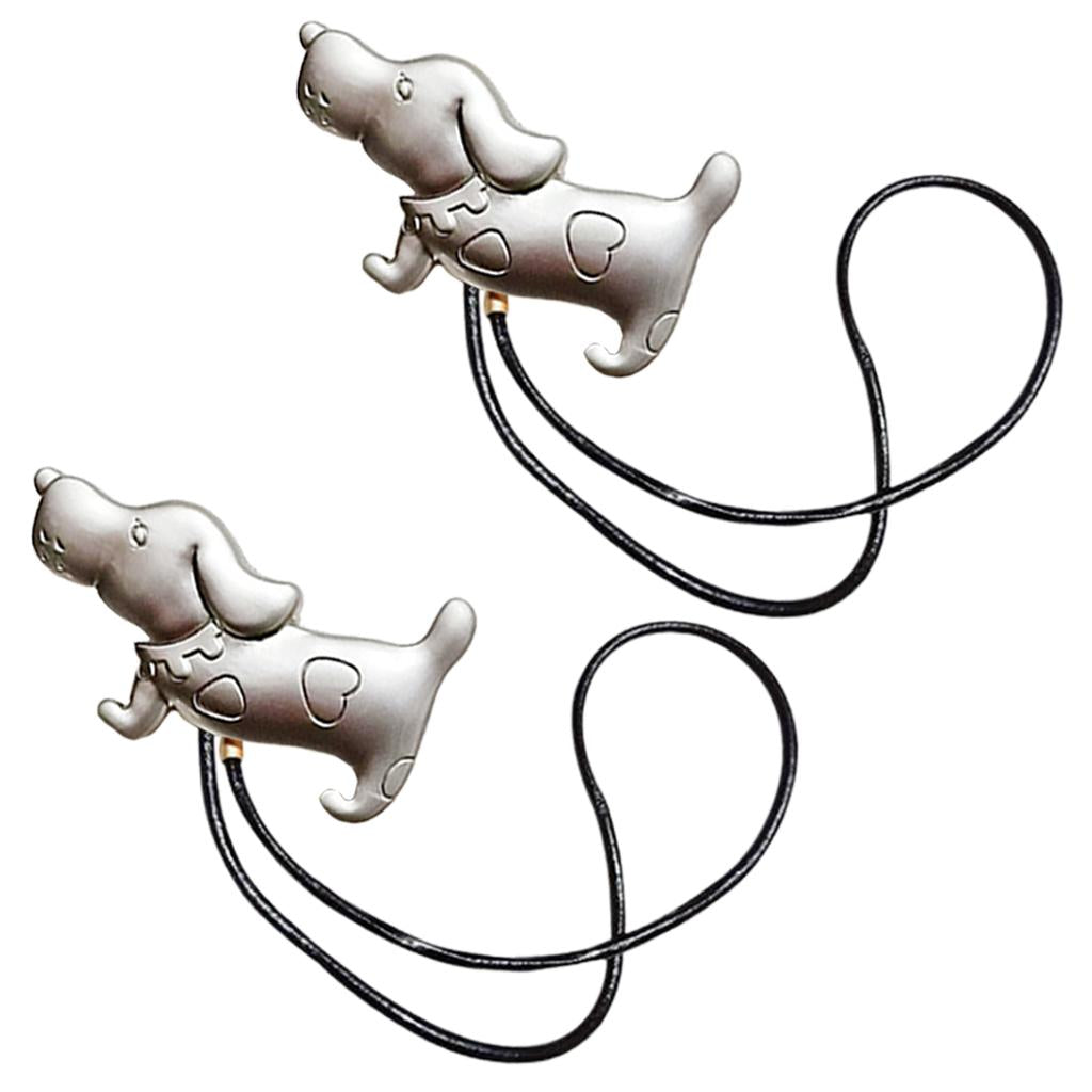 Magnetic Curtain Tie Backs Holdbacks Buckle Curtain Clips Rope Strap Silver