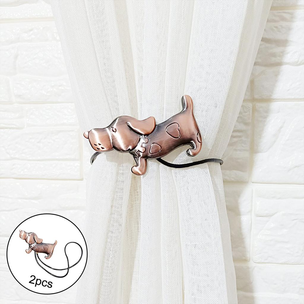 Magnetic Curtain Tie Backs Holdbacks Buckle Curtain Clips Rope Strap Copper