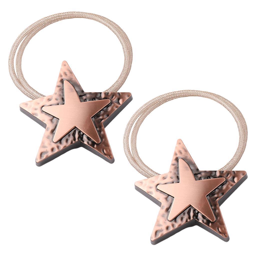 1 Pair Magnetic Curtain Tiebacks Clips Hold Curtains Drape Bedroom Decor red bronze