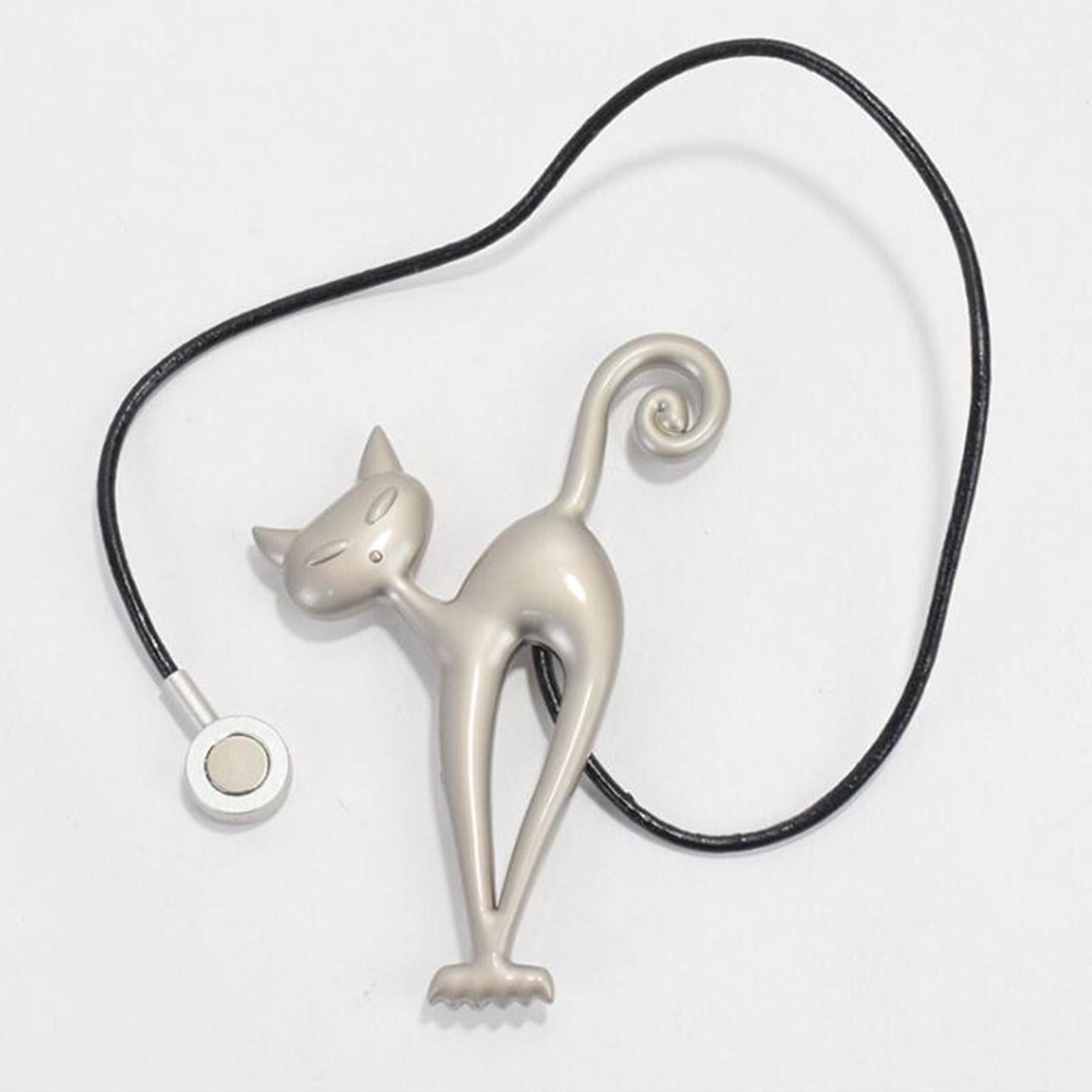 1Pairs Cat Curtain Tiebacks Magnetic Drape Holders Holdbacks Silver