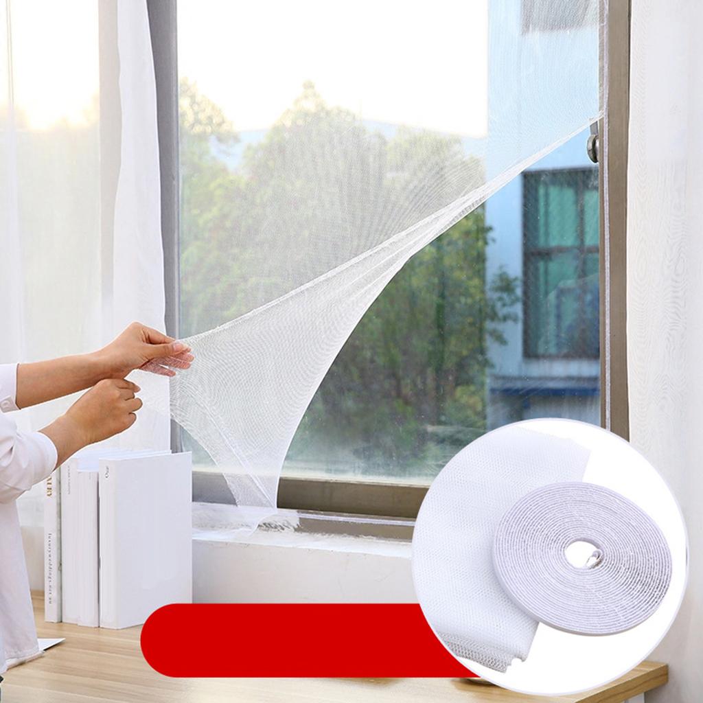Window Fly Screen Mosquito Net Shield for Windows DIY Size White 1.3x1.5m