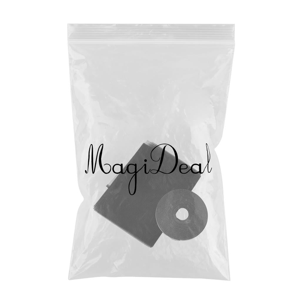 Window Fly Screen Mosquito Net Shield for Windows DIY Size Black 1.5x2.0m